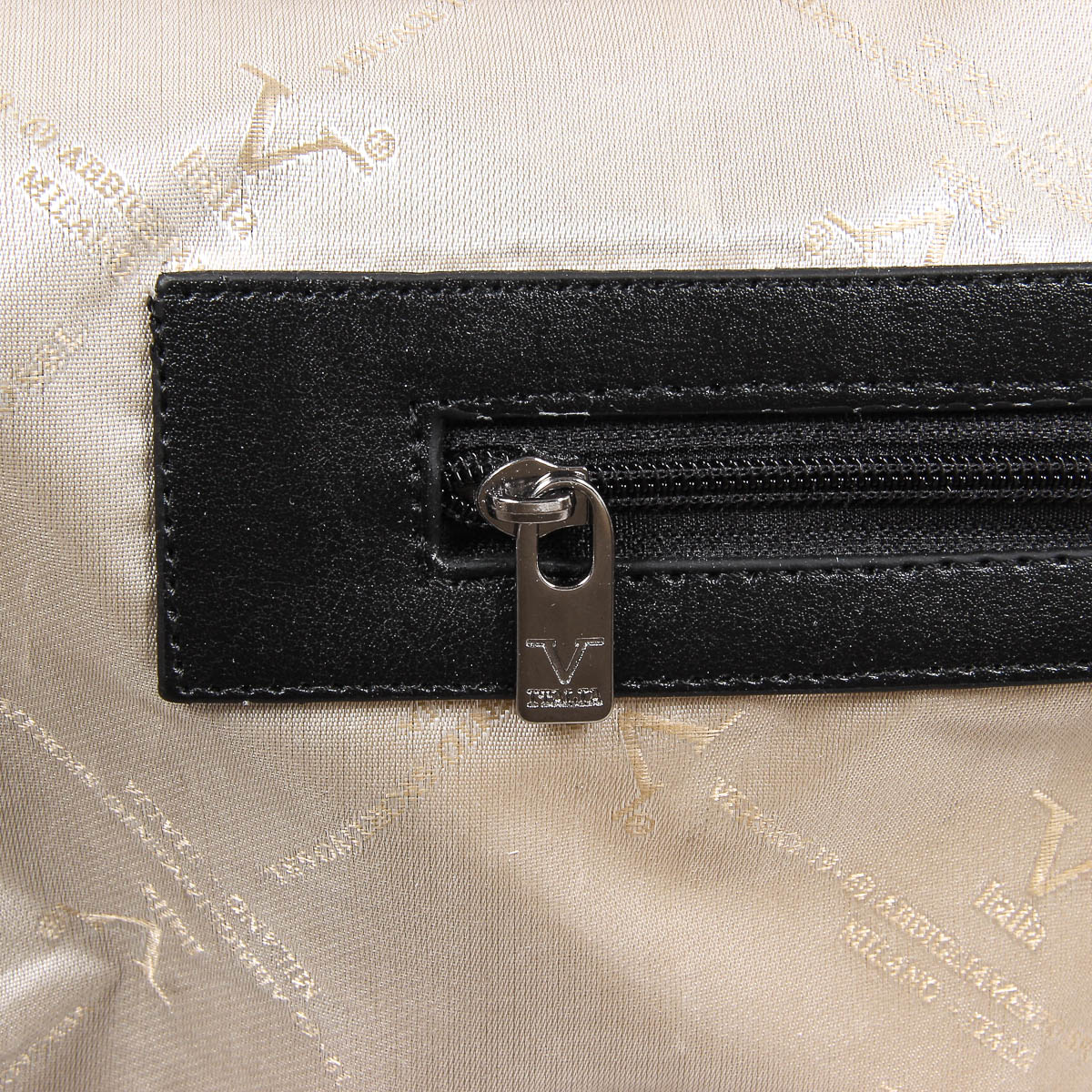 Bolso de mano para hombre V 1969 Italia, color negro, VANCE