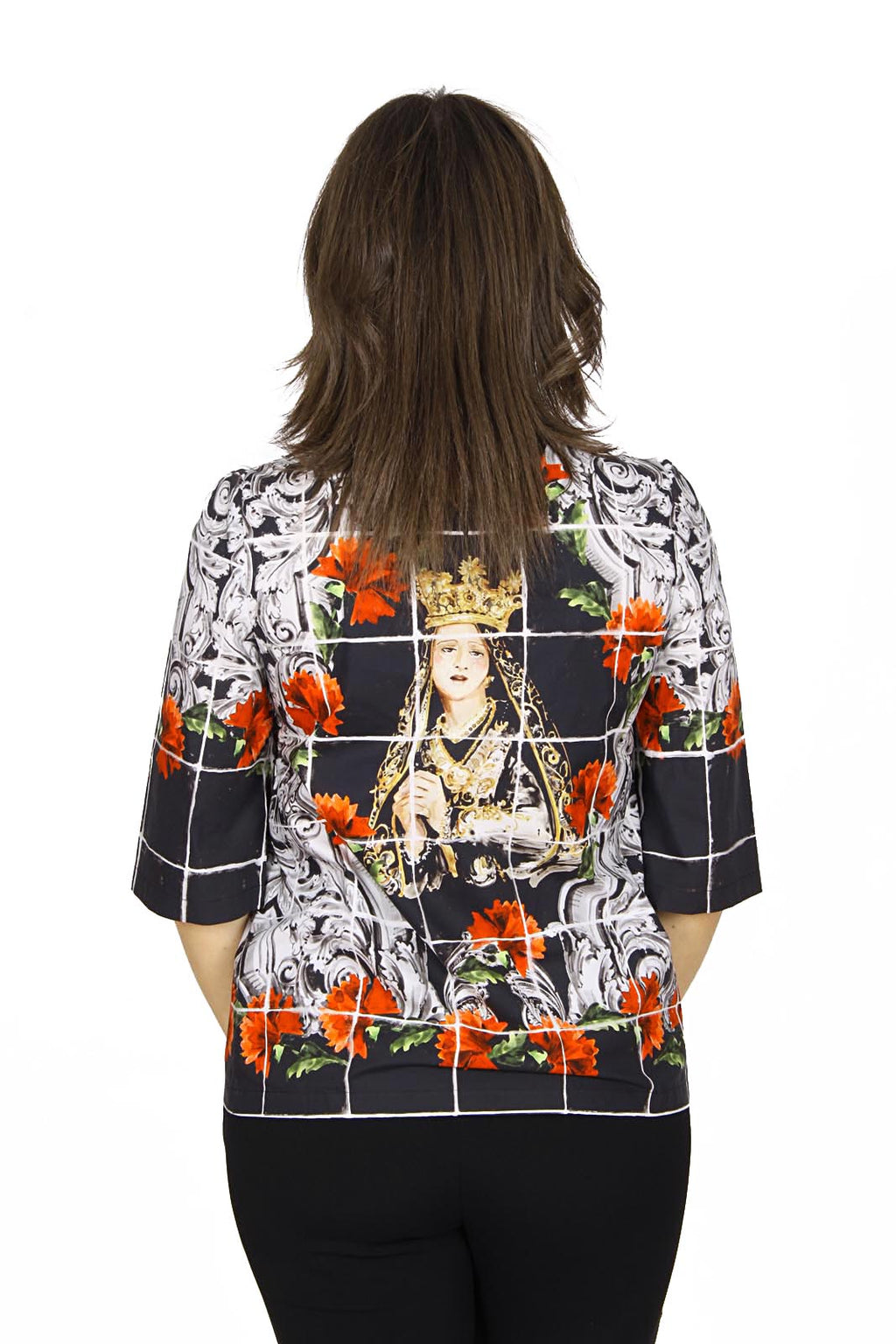 Top de manga corta para mujer Dolce & Gabbana F7Q09T FP5J7 X0800