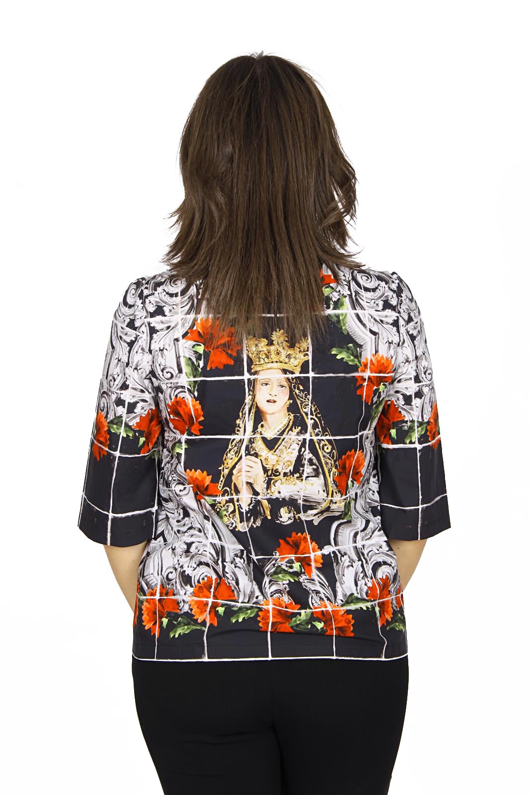 Top de manga corta para mujer Dolce & Gabbana F7Q09T FP5J7 X0800
