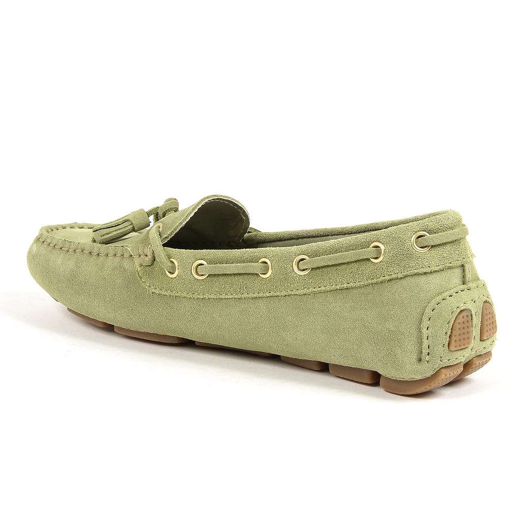 Mocasines V 1969 Italia para mujer, color verde TORINO