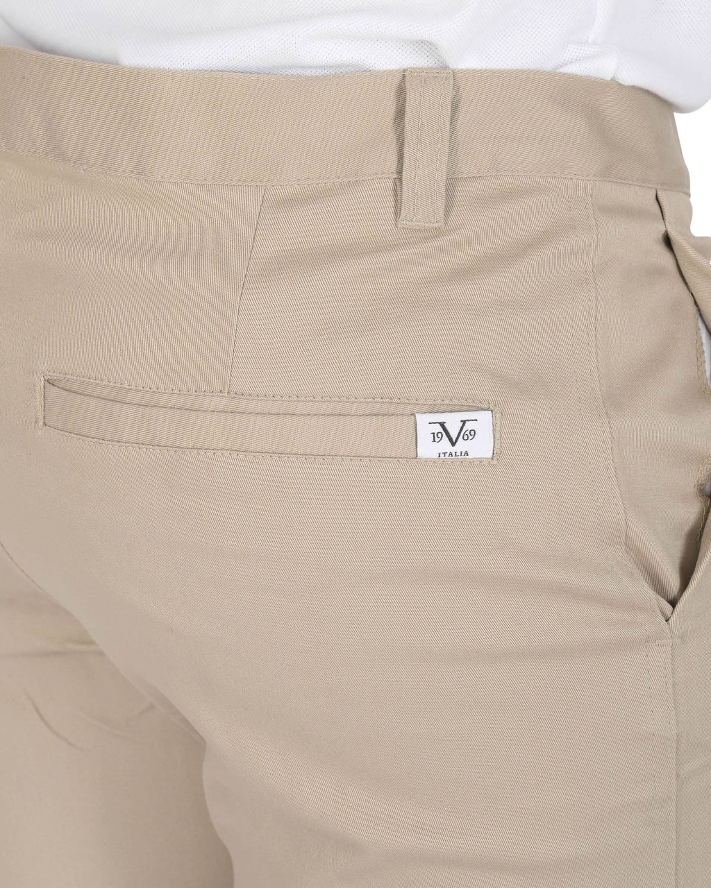 Bermudas italianas 19V69 para hombre, color beige bergamo
