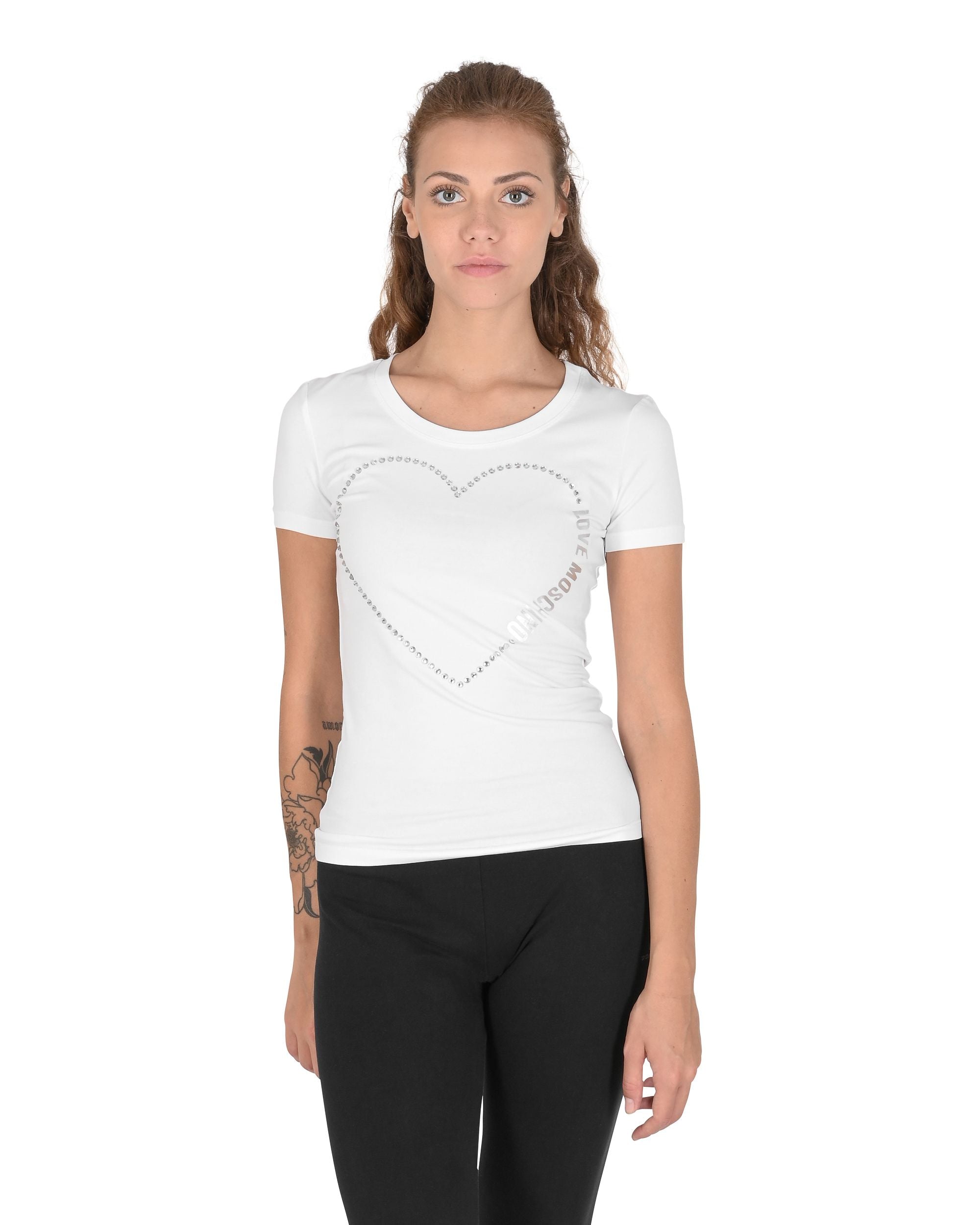 Camiseta de mujer Love Moschino W 4 H19 09 E 2264 A00 BLANCO ÓPTICO