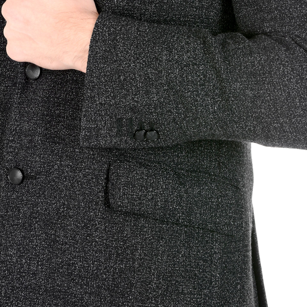 Corneliani Mens Jacket Long Sleeves Dark Grey