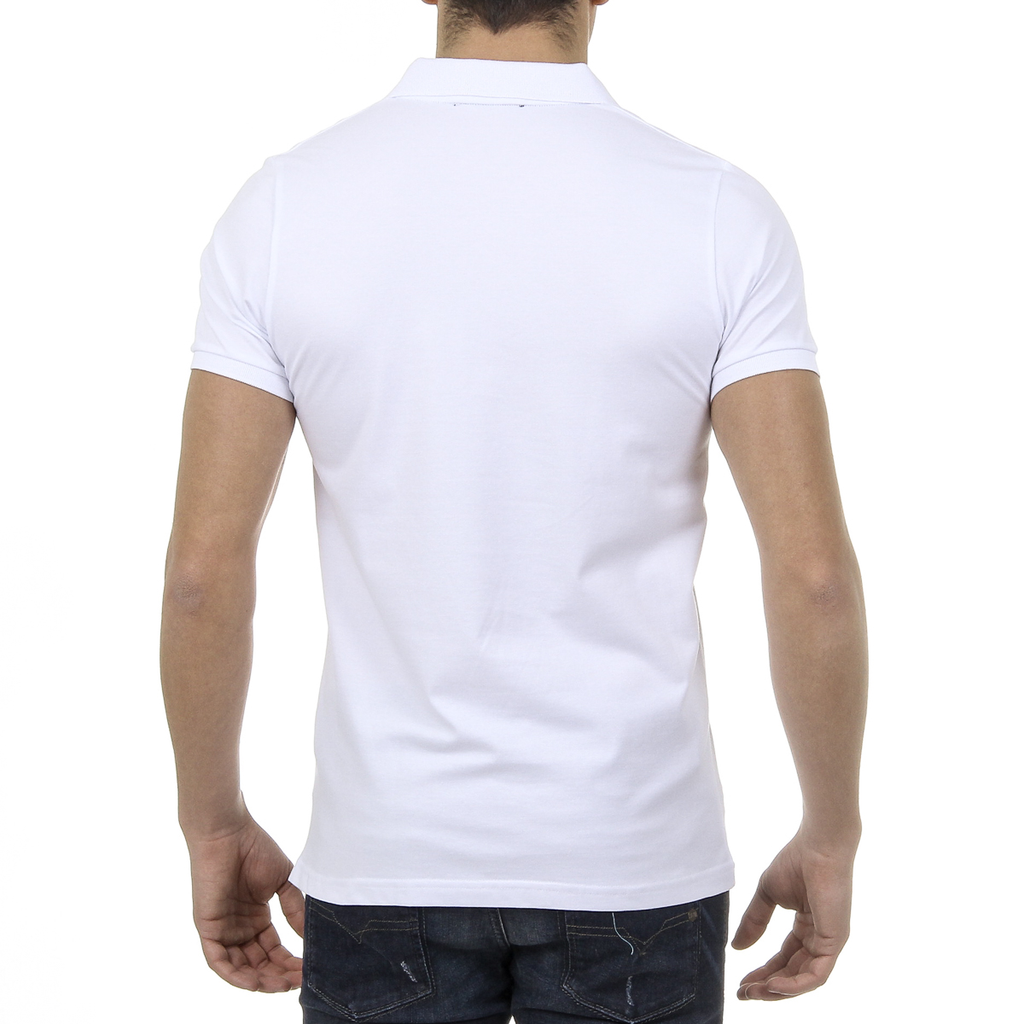 Polo Ufford & Suffolk Polo Club para hombre, manga corta, US007, blanco