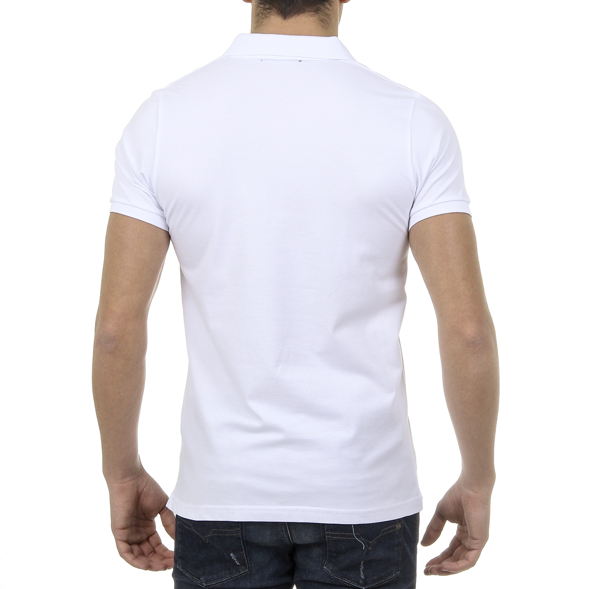 Polo Ufford & Suffolk Polo Club para hombre, manga corta, US007, blanco