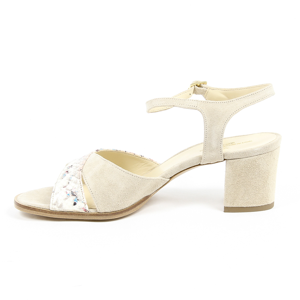 V 1969 Italia Sandalia de tira al tobillo para mujer Beige VERA