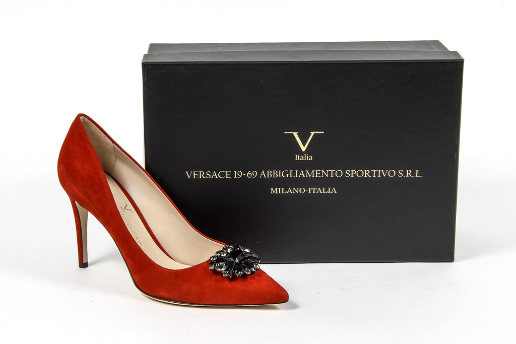 Zapatos de salón para mujer V 1969 Italia 3104107 CAMOSCIO ROSSO