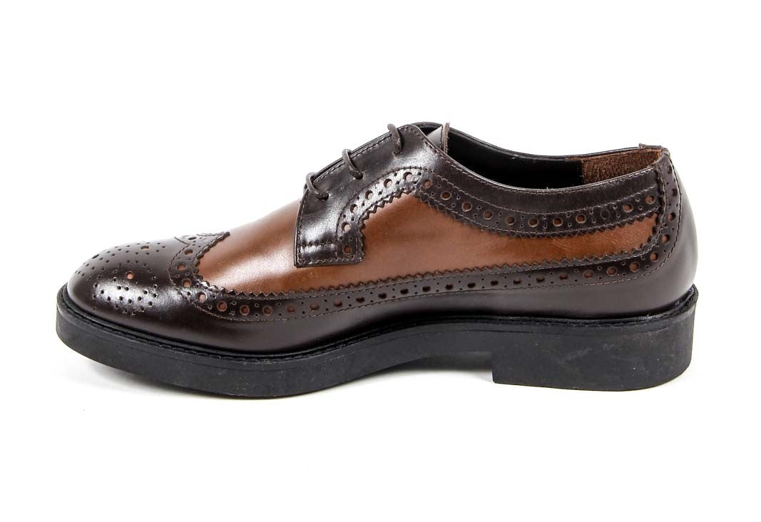 Zapato brogue para mujer V 1969 Italia B1670 VITELLO T. MORO COCCO