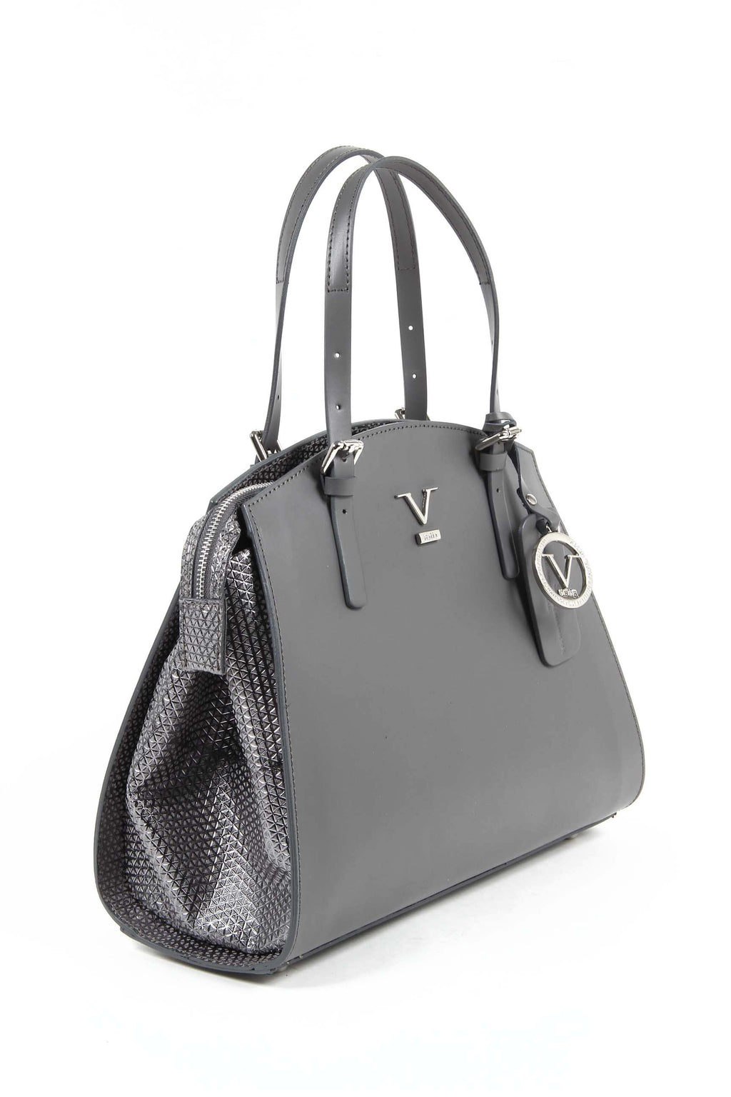 V 1969 Italia Bolso de Mujer V016-S RUGA STAMPATO GRIGIO