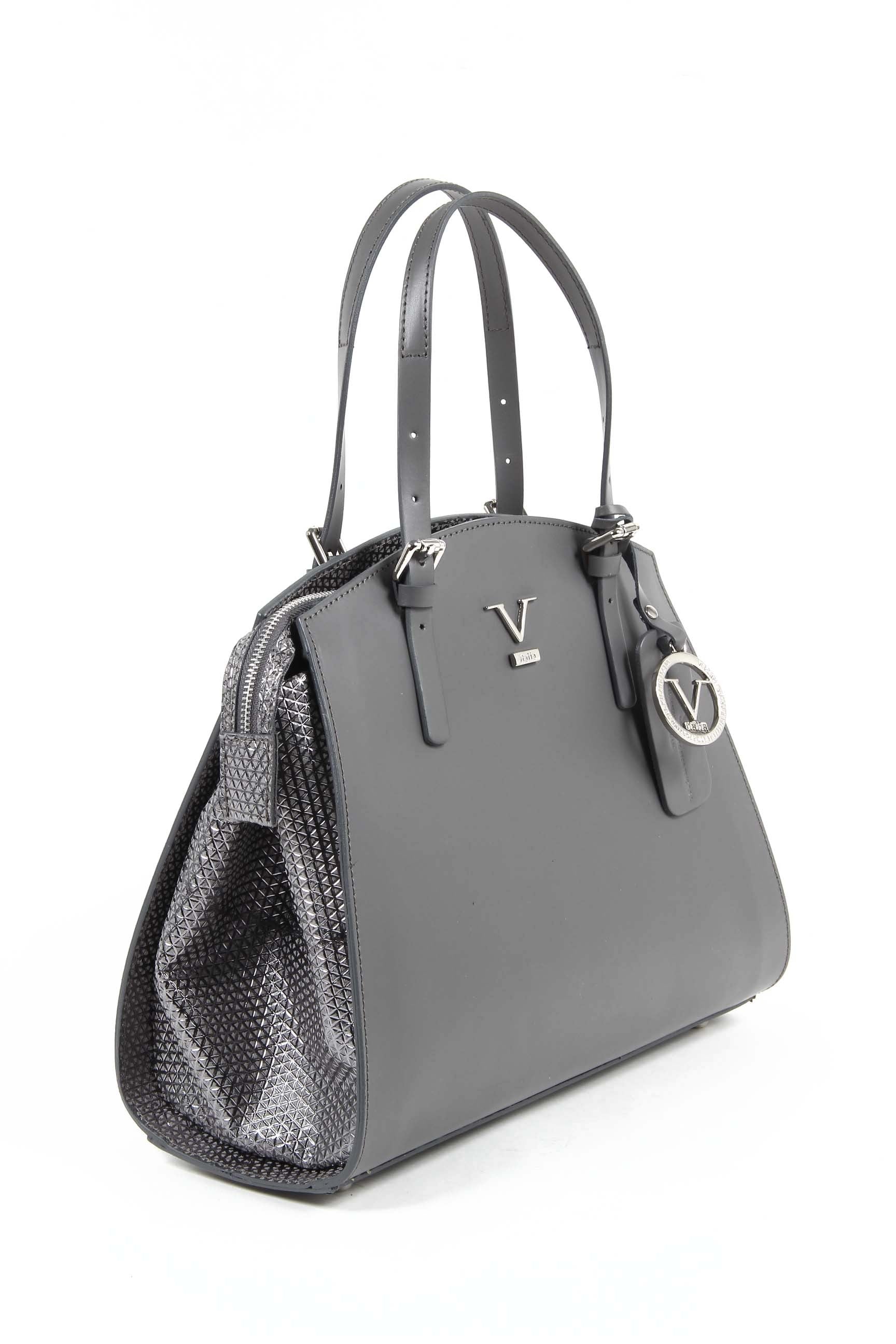 V 1969 Italia Bolso de Mujer V016-S RUGA STAMPATO GRIGIO
