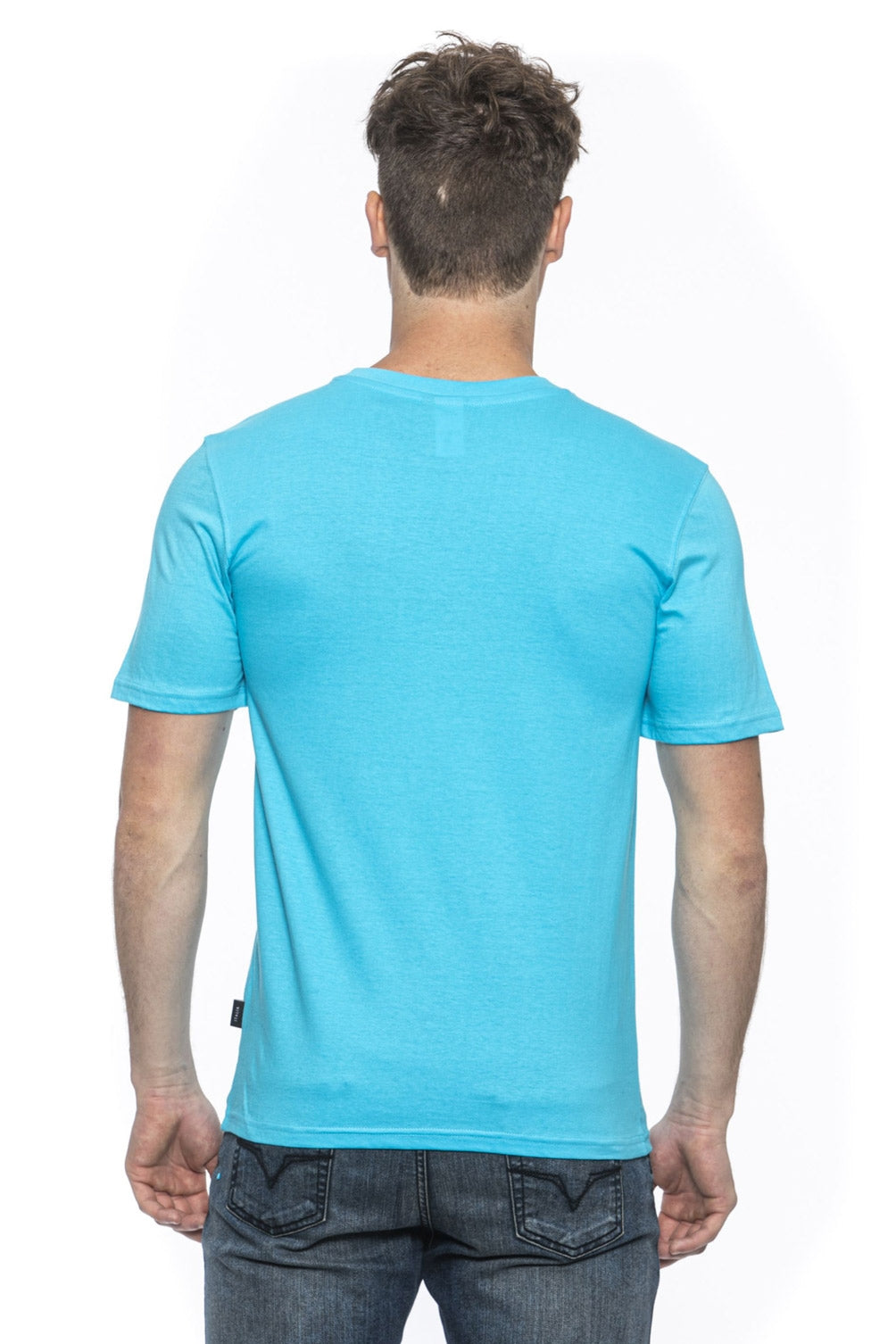 Camiseta 19V69 Italia para hombre azul claro ERIC TURQUESA