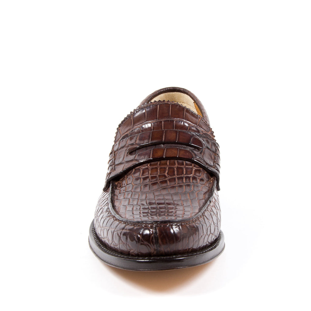 Mocasín de piel de cocodrilo de lujo
