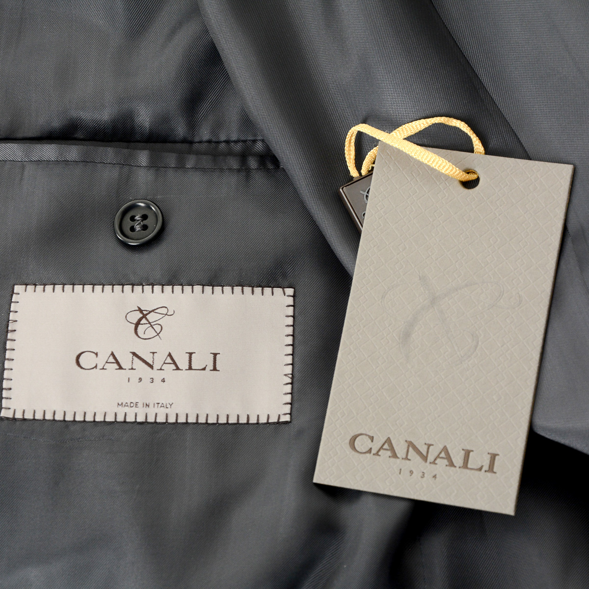 Chaqueta Canali para hombre de manga larga azul