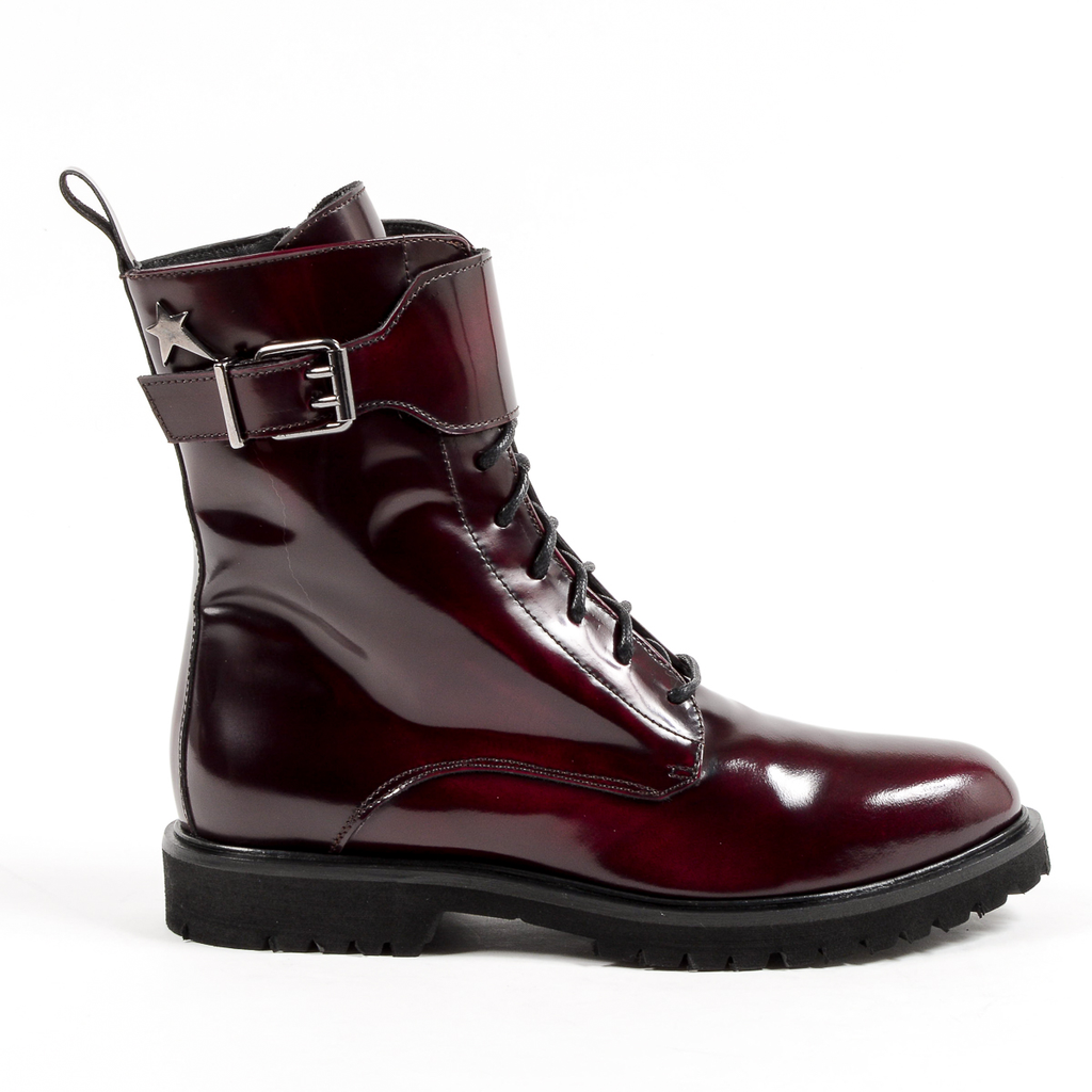 Andrew Charles Womens Short Boot Bordeaux ASHLEE