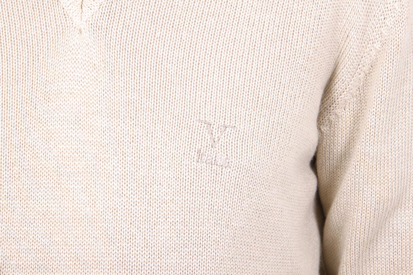 V 1969 Italia Jersey con cuello de pico para hombre 9803 SCOLLO V SABBIA