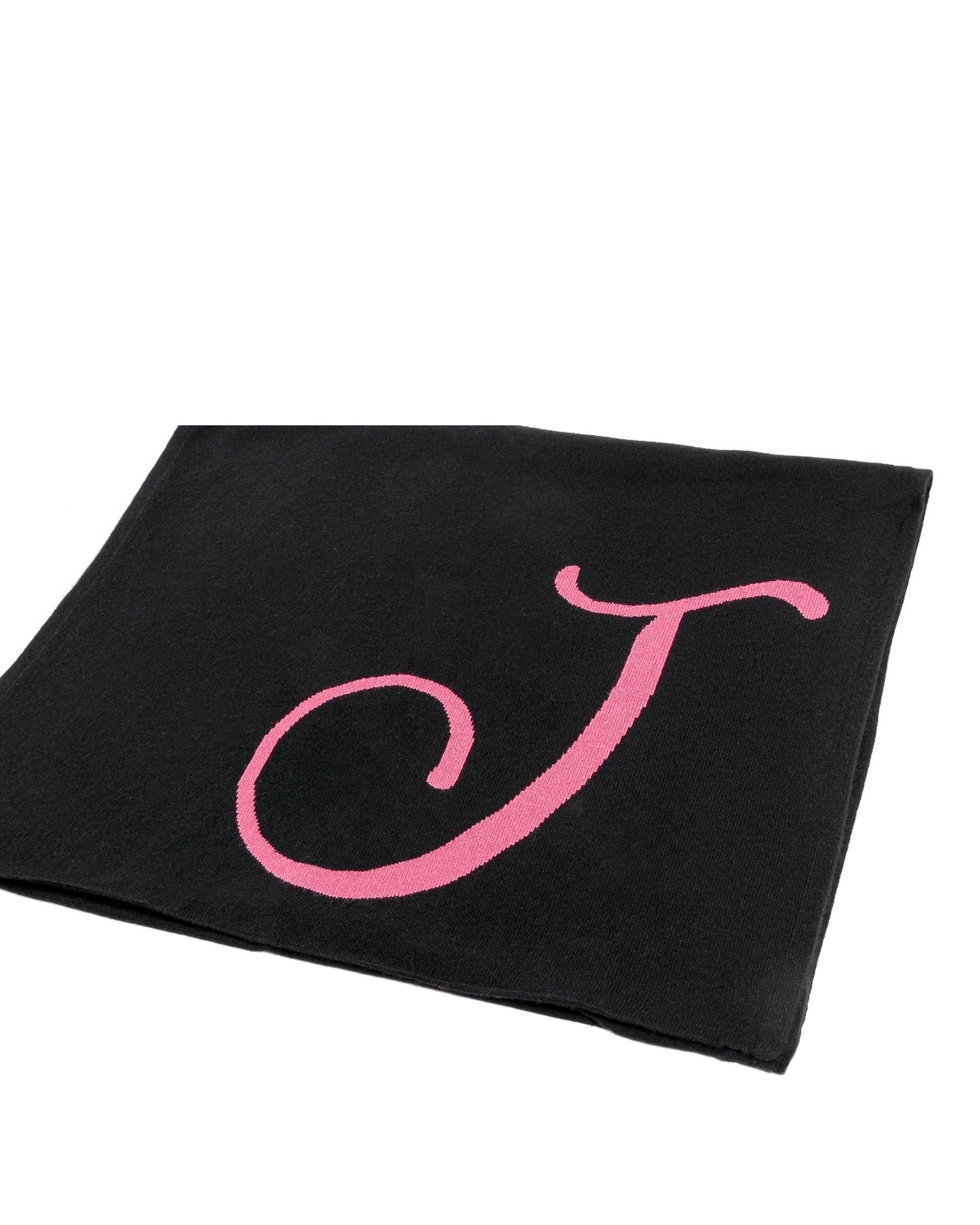 Bufanda con monograma de Dee Ocleppo DEAN VILLAGE BLACK J