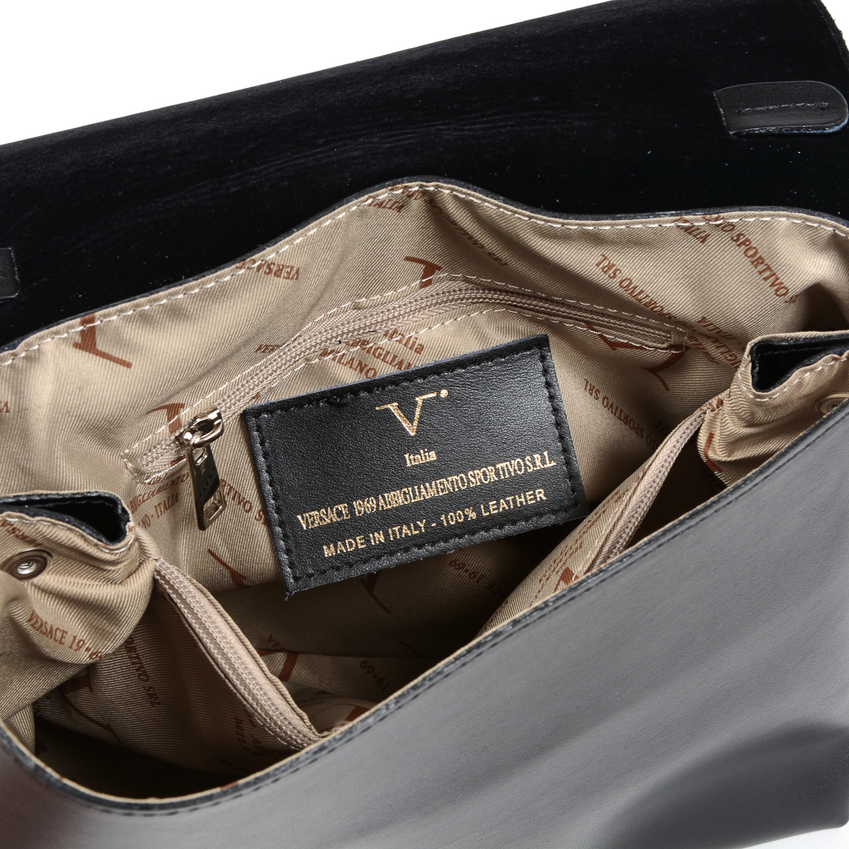 Bolso de mano para mujer V 1969 Italia Negro SIMONA