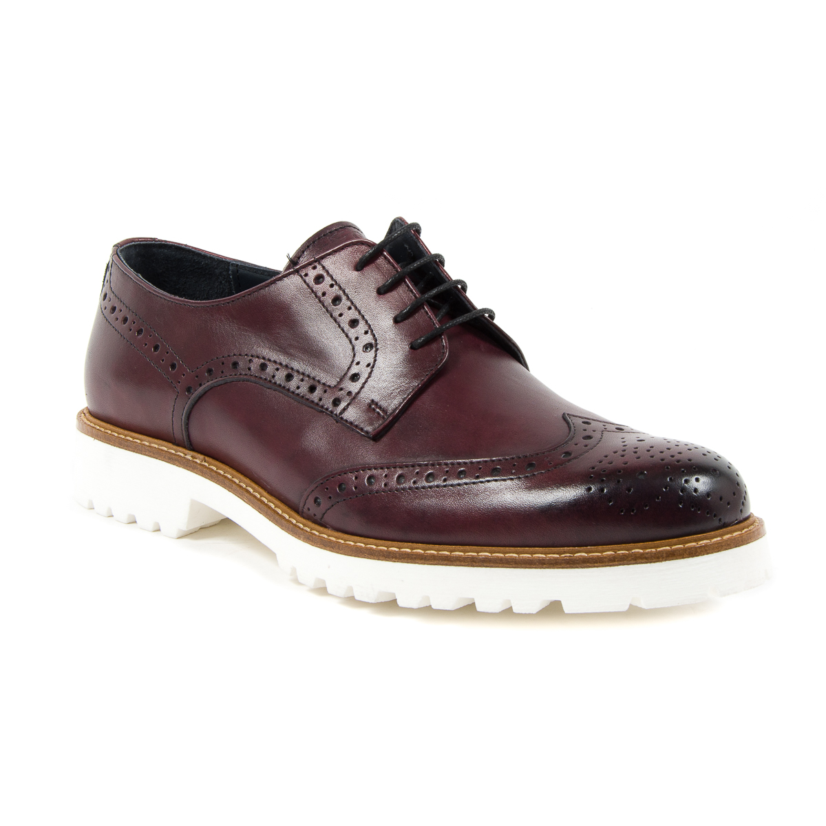 Andrew Charles - Zapatos brogue para hombre, color burdeos, EDWIN
