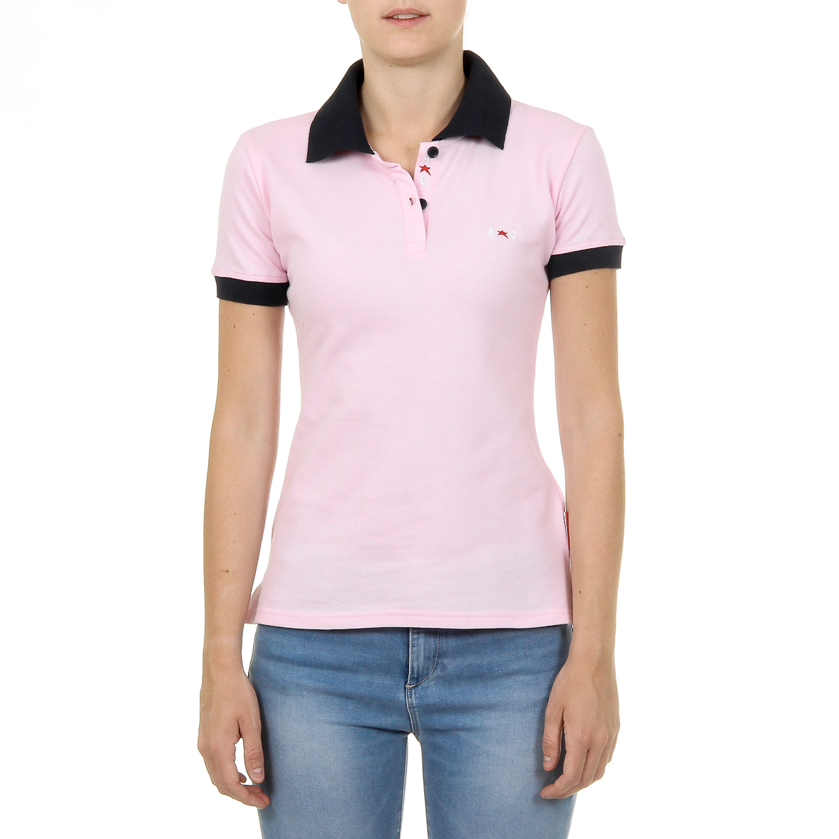 Polo Andrew Charles para mujer, manga corta, rosa, NIA