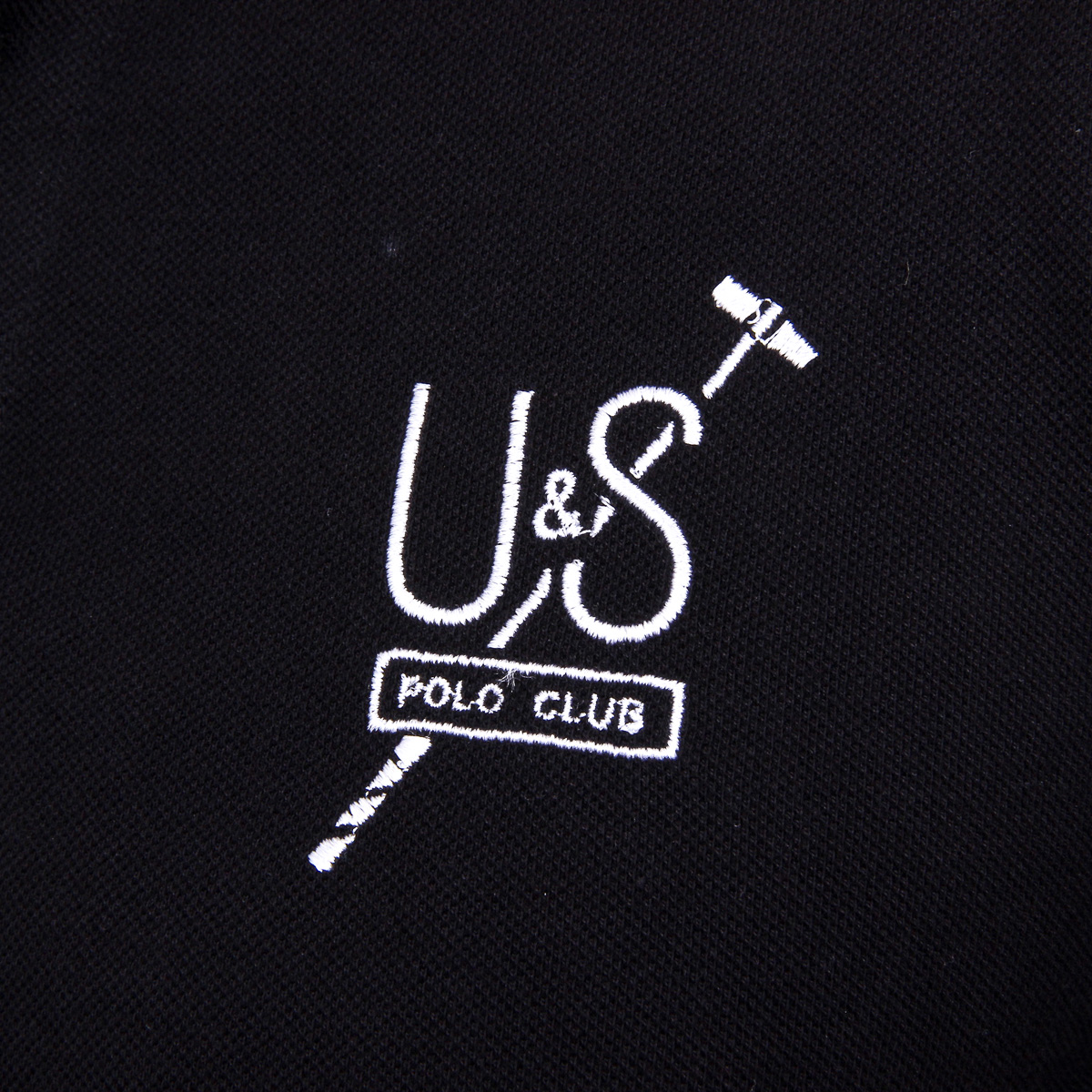 Polo Ufford & Suffolk Polo Club para hombre, manga corta, US026, negro