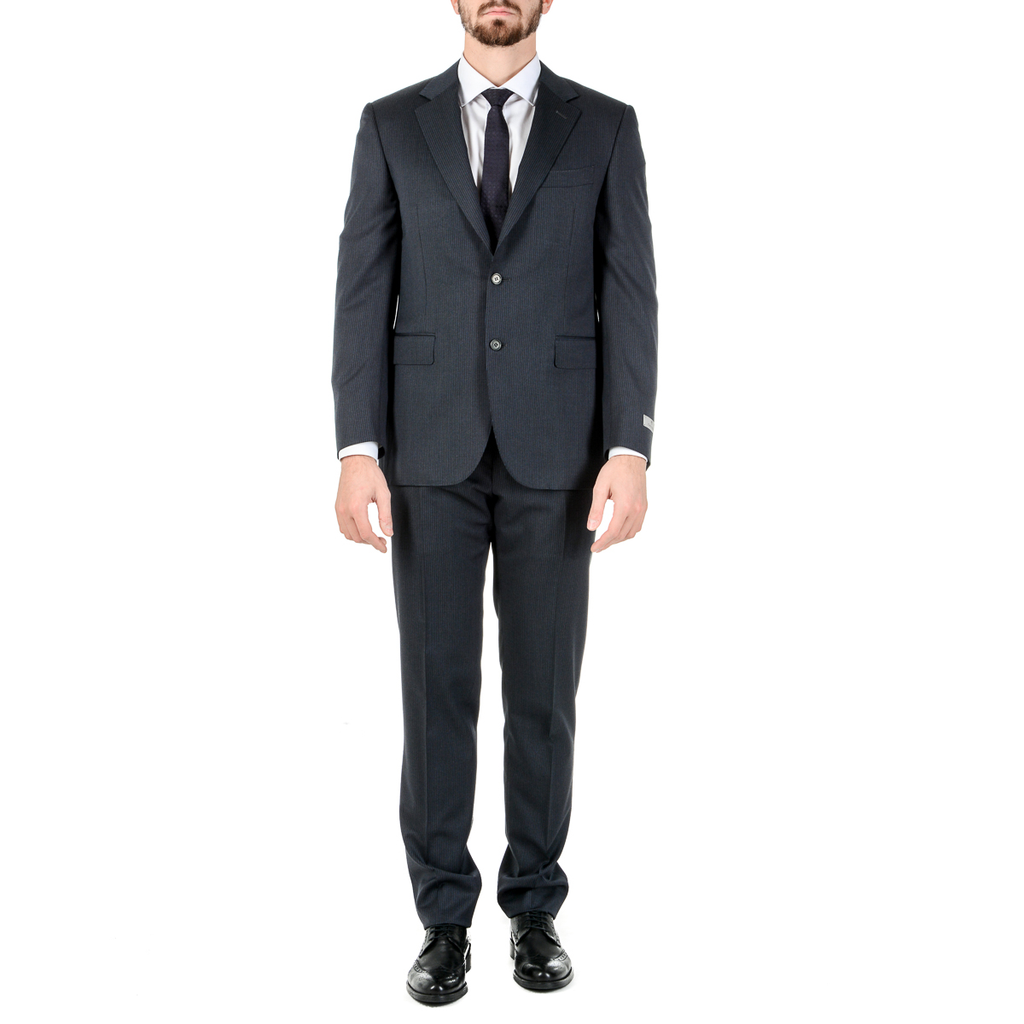 Canali Mens Suit Long Sleeves Dark Grey