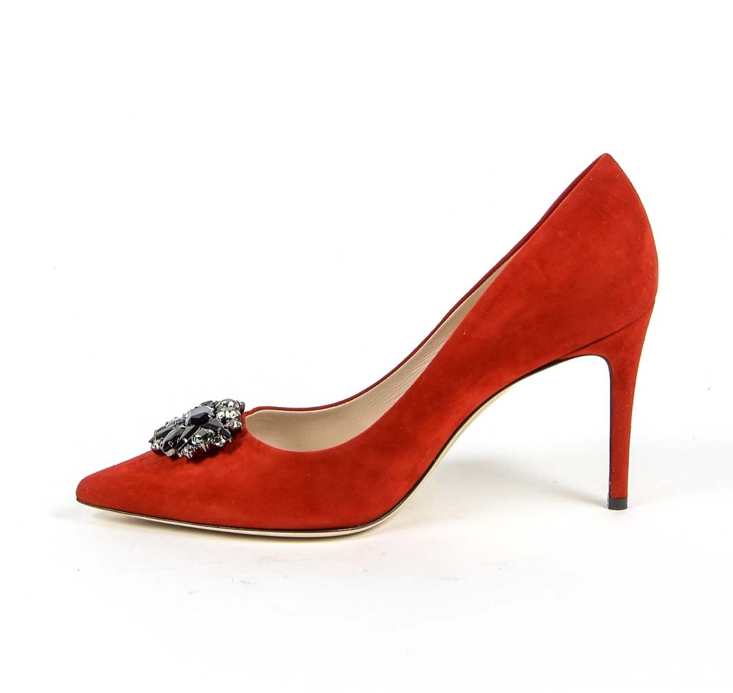 Zapatos de salón para mujer V 1969 Italia 3104107 CAMOSCIO ROSSO