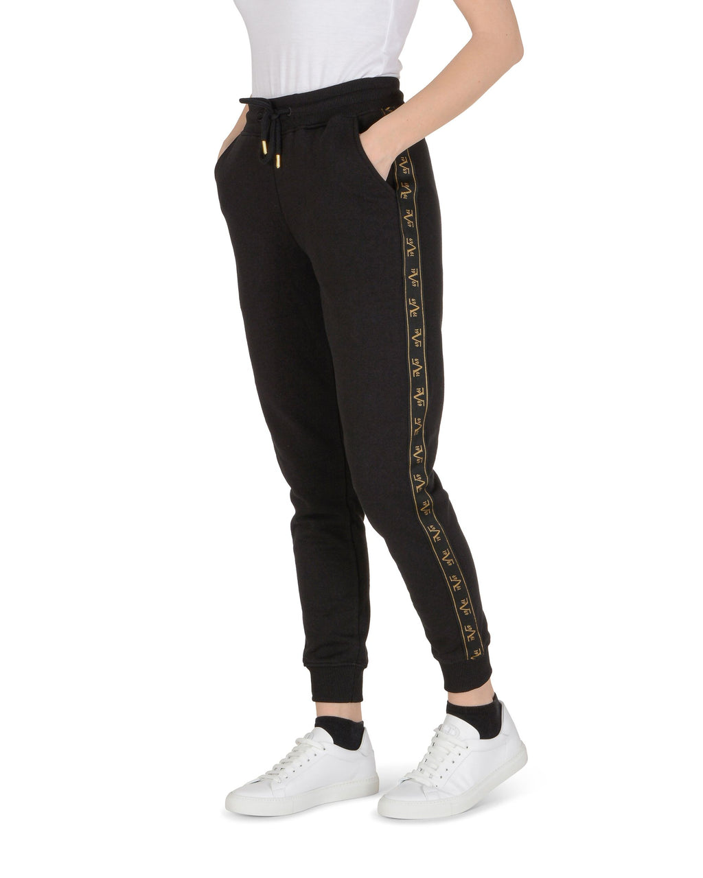 19V69 Italia Pantalones de mujer Negro BIANCA BLACK