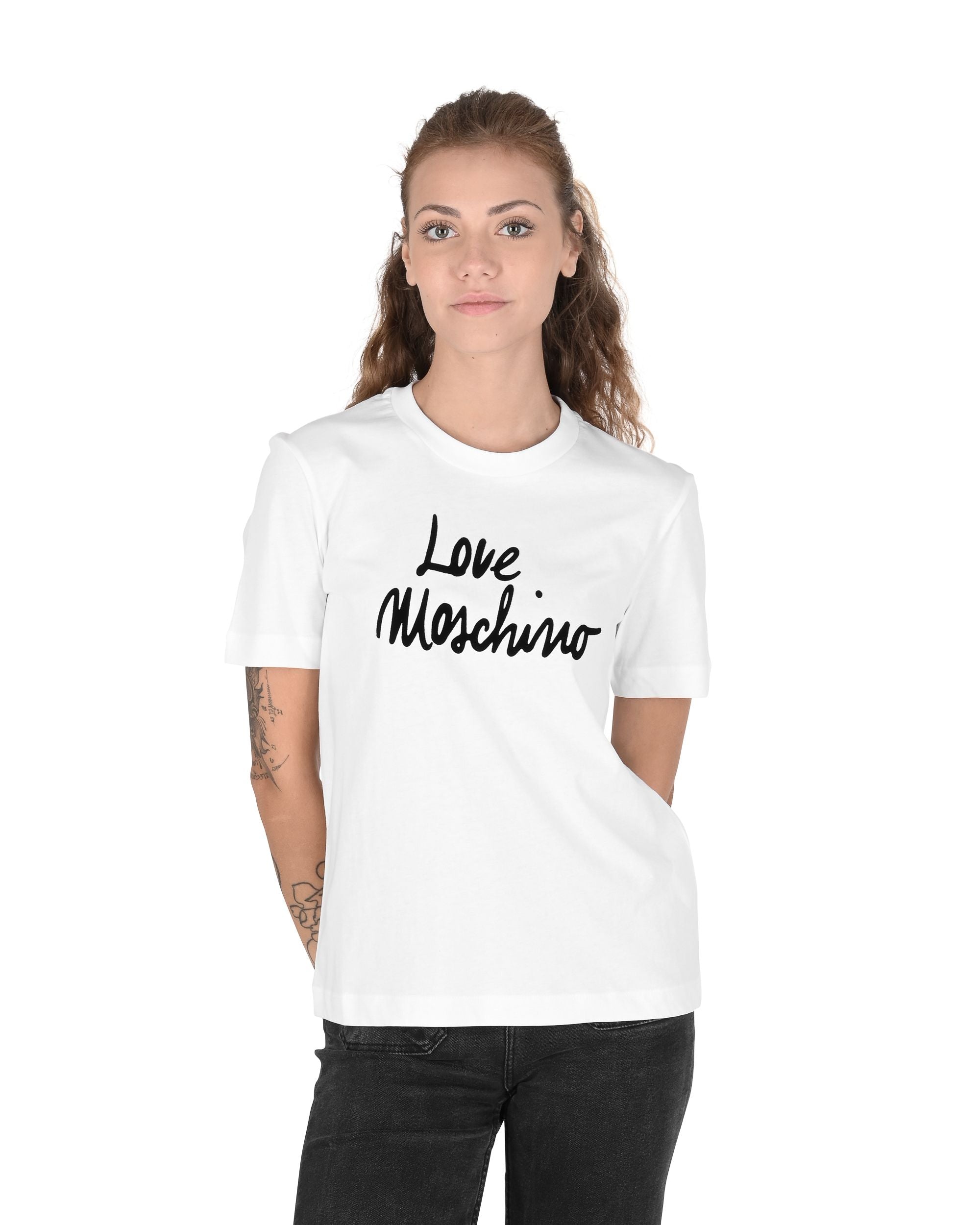 Camiseta de mujer Love Moschino W 4 H06 18 M 3876 A00 BLANCO ÓPTICO