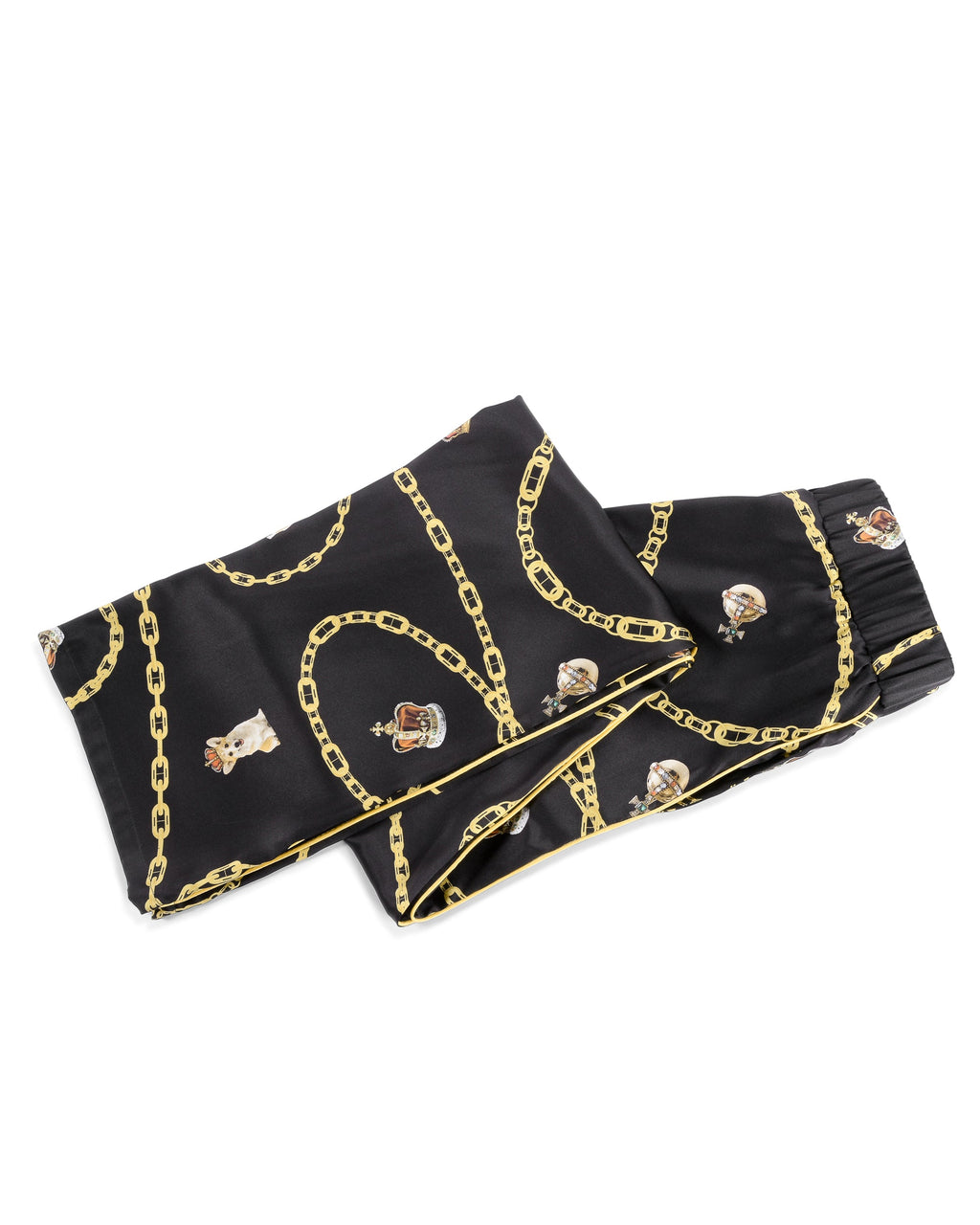 Pijama de seda Queen's Jubilee - Negro