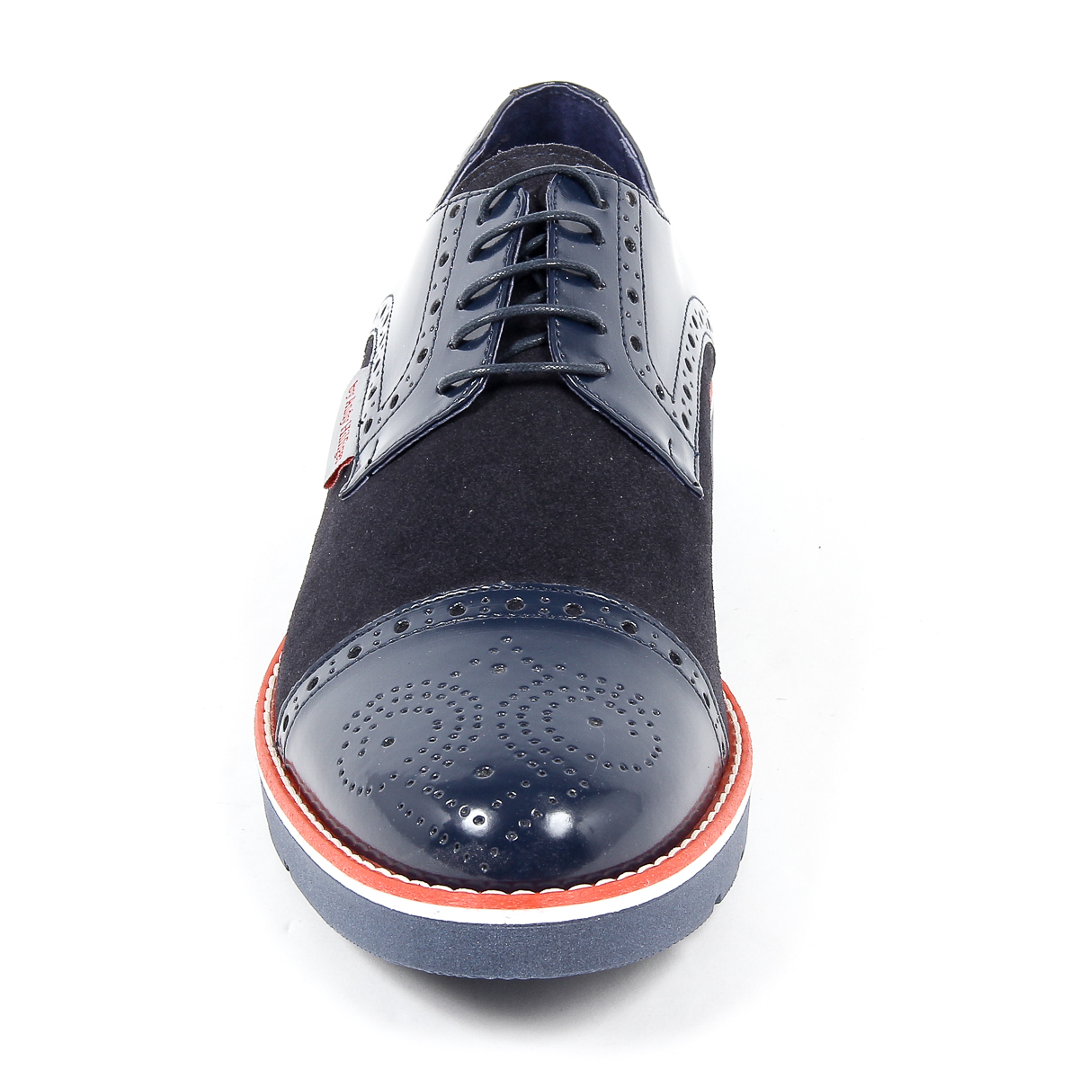 Andrew Charles Zapato Oxford Brogue para hombre 911 ABRASIVATO CAMOSCIO BLEU