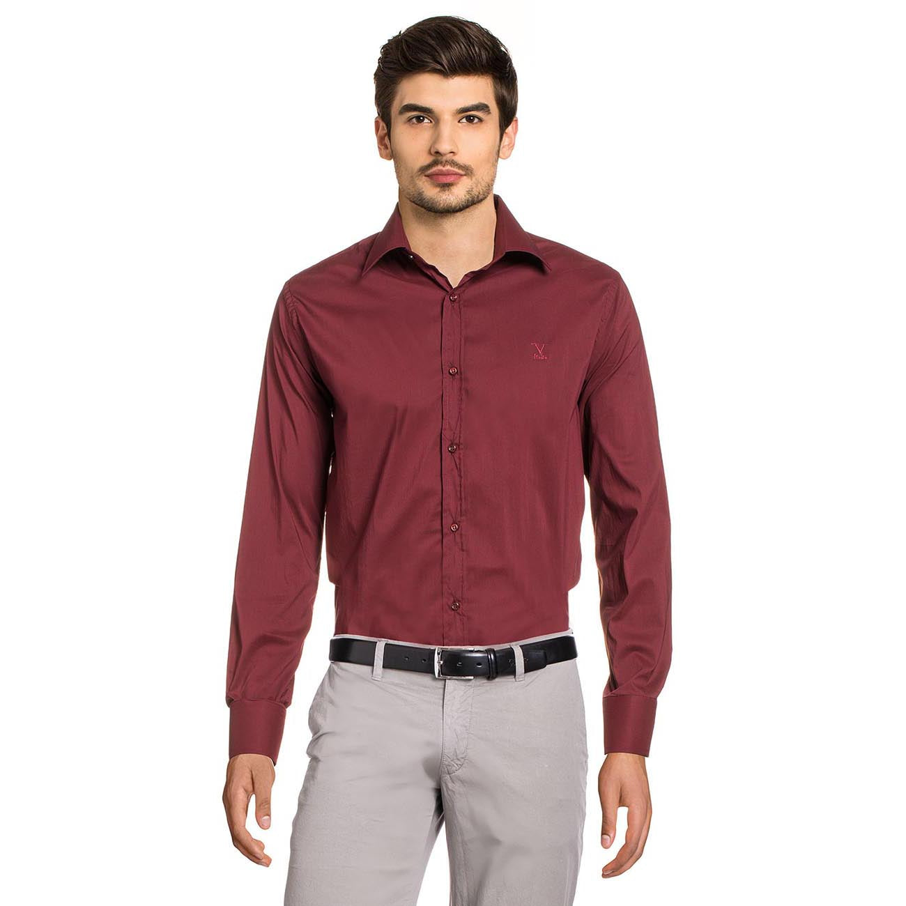 Camisa clásica moderna de corte italiano para hombre V 1969 377 ART. 12
