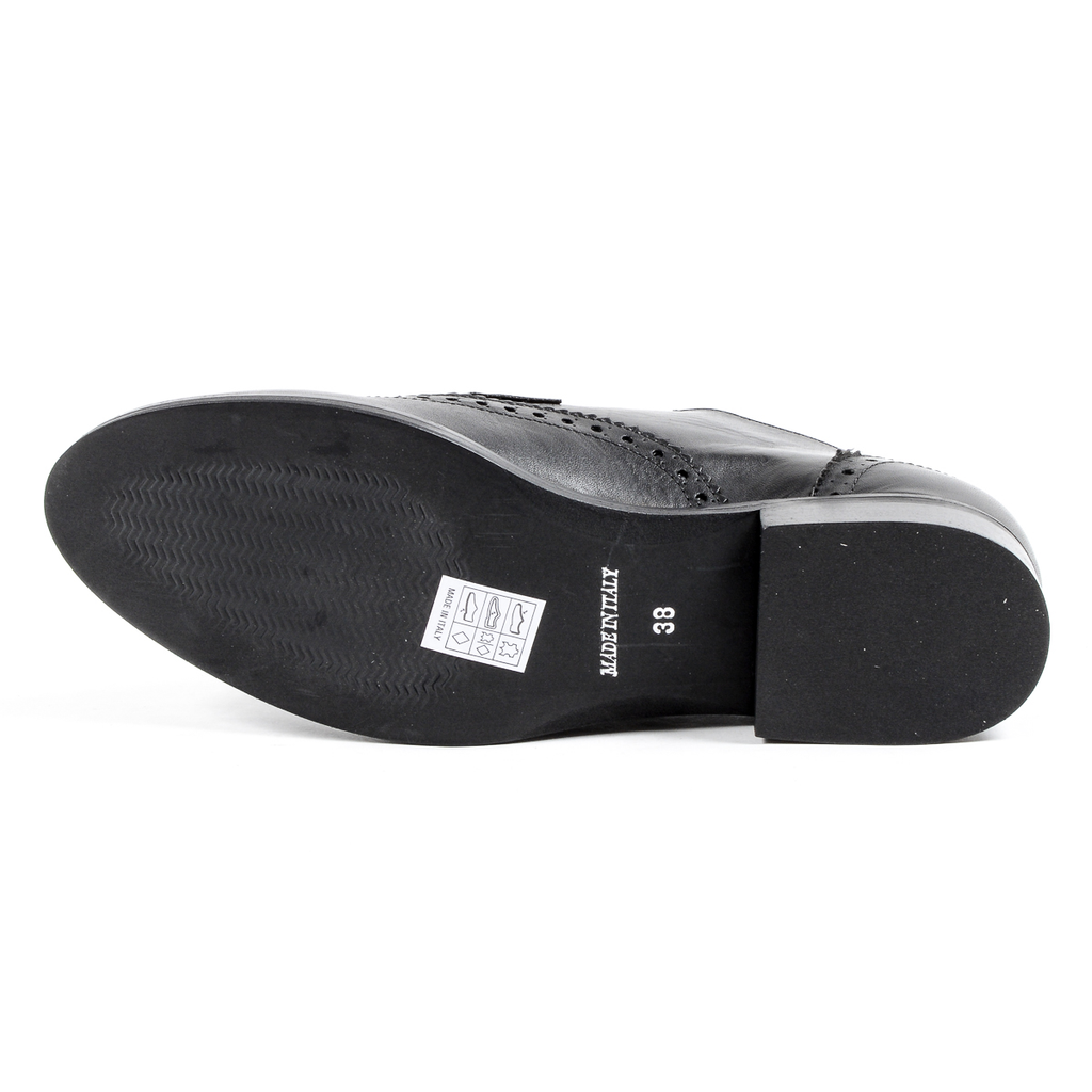 V 1969 Italia Zapato Brogue para Mujer Negro SULLY
