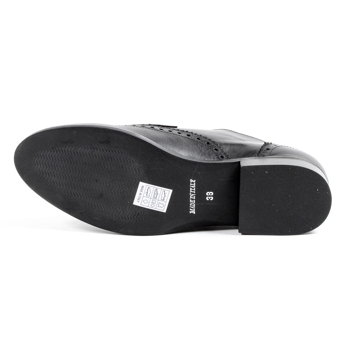V 1969 Italia Zapato Brogue para Mujer Negro SULLY