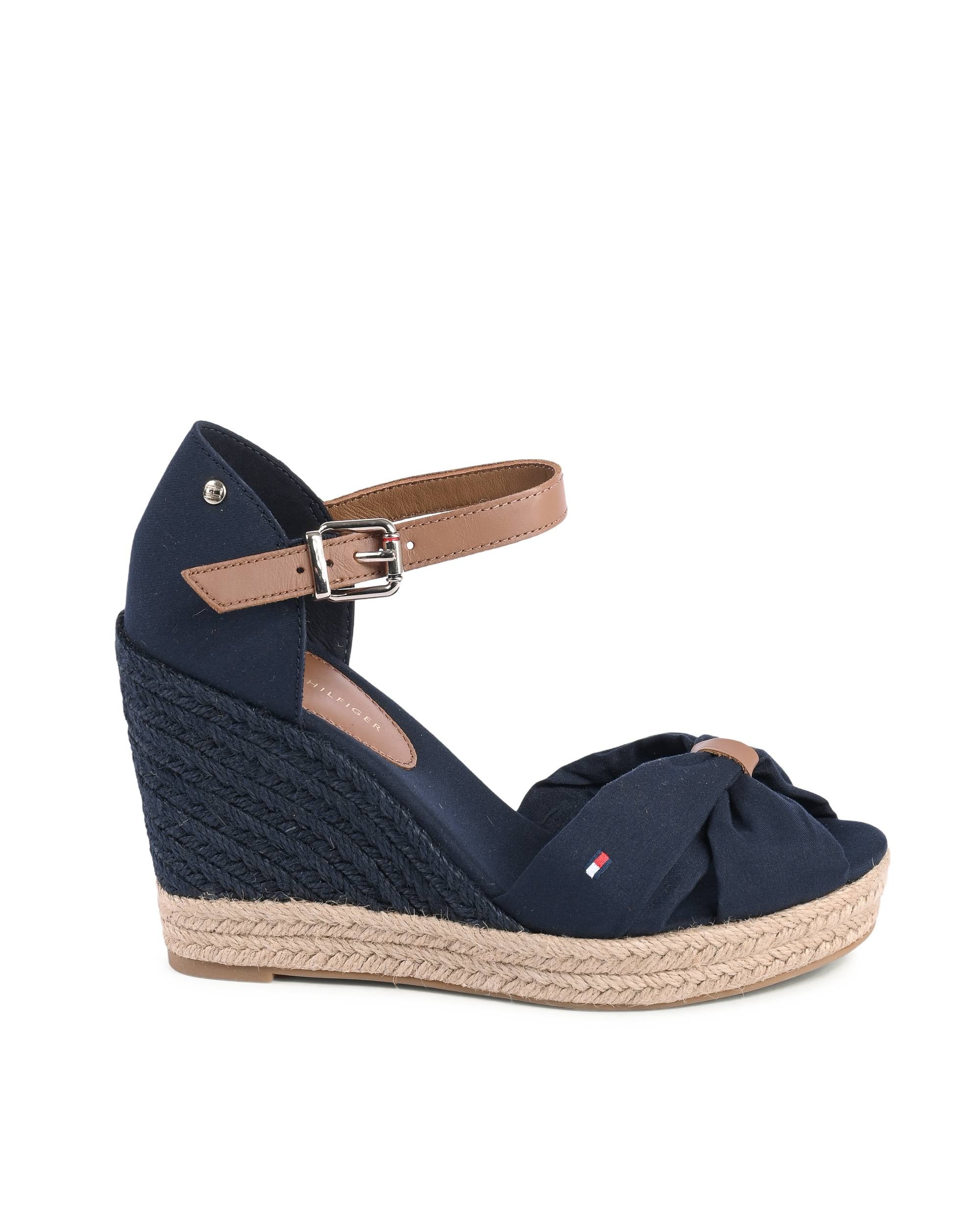 Tommy Hilfiger - Sandalias de cuña para mujer, color azul, FW0FW04784DW6