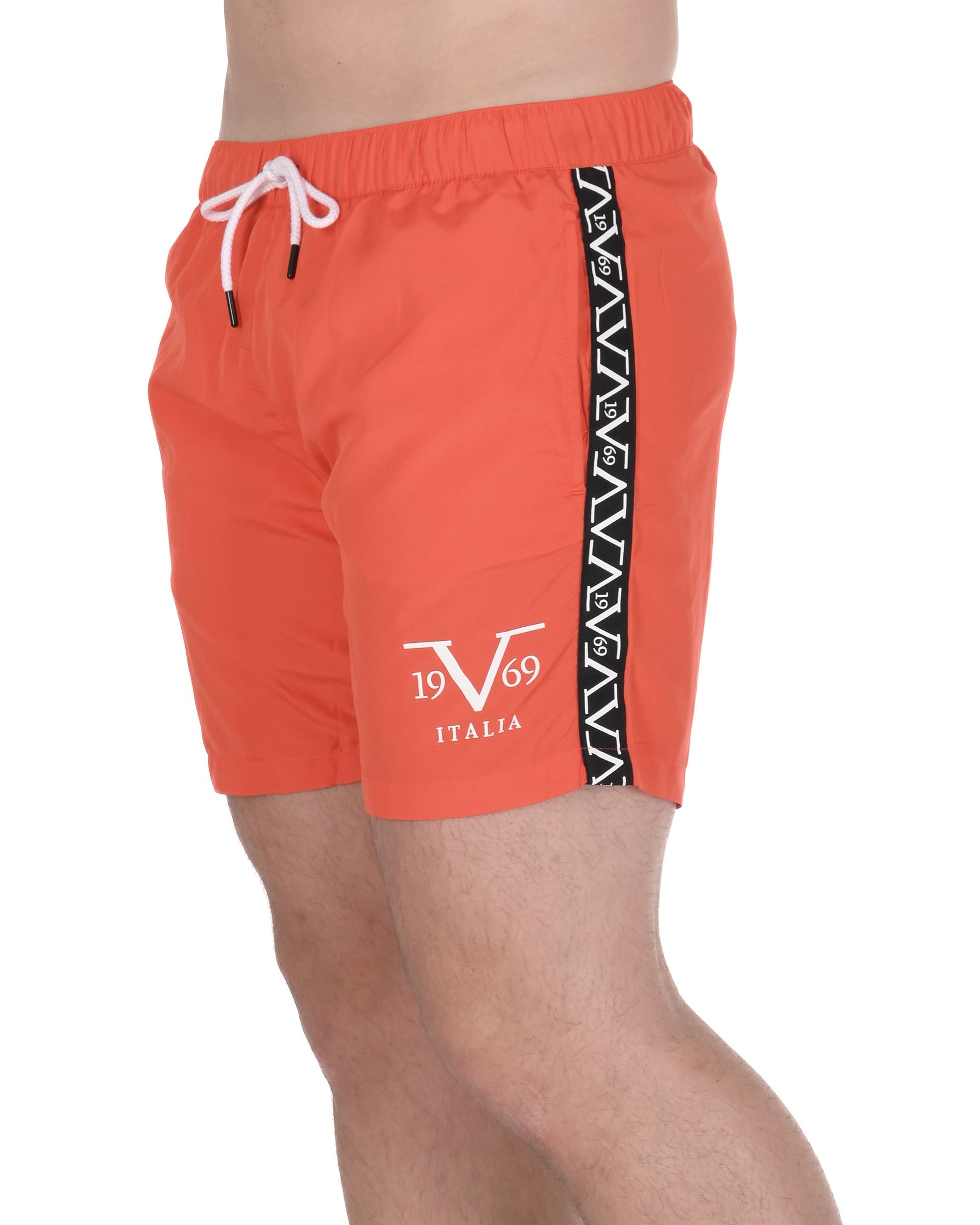 19V69 Italia Mens Swimwear Trunk VSC1MBM04 GRENADINE