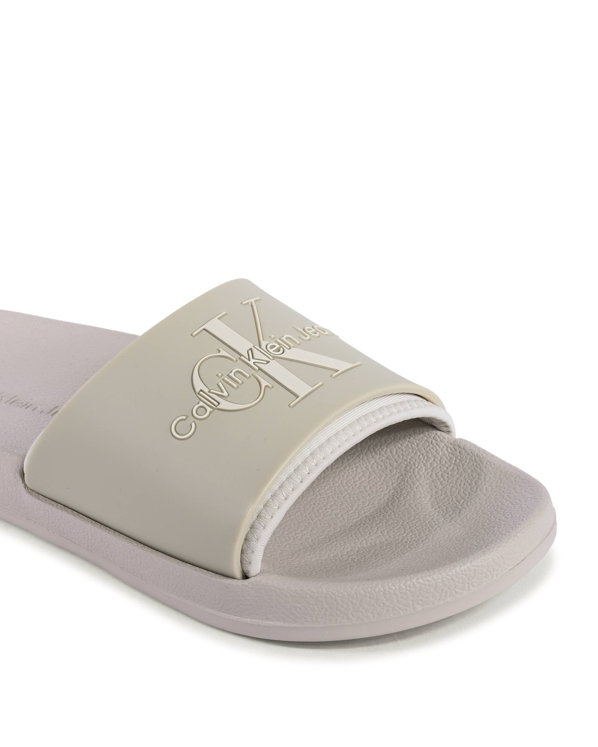 Chanclas Calvin Klein para mujer, color beige, YW0YW005850F4