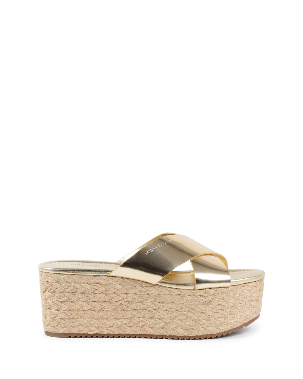 Sandalias de plataforma para mujer Michael Kors doradas VIVIANNA