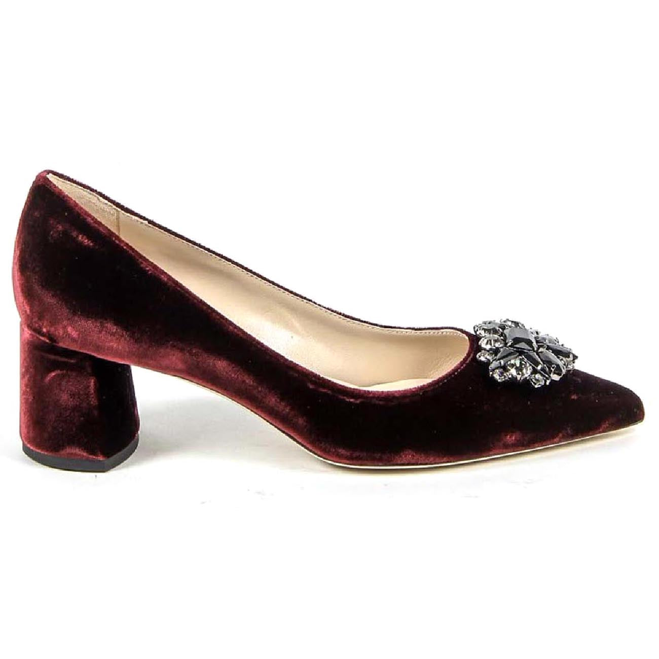 V 1969 Italia Zapatos de salón para mujer 3109244 VELLUTO BURDEOS