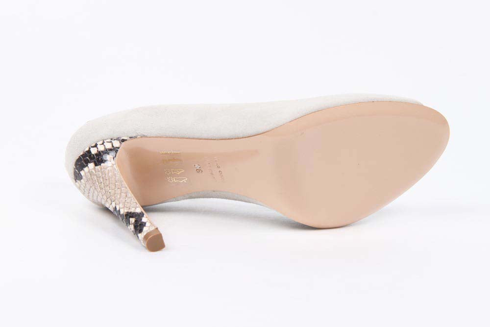 V 1969 Italia Zapatos de salón con punta abierta para mujer 5606-VAL95 PE CA15ICE CAMOSCIO ICE