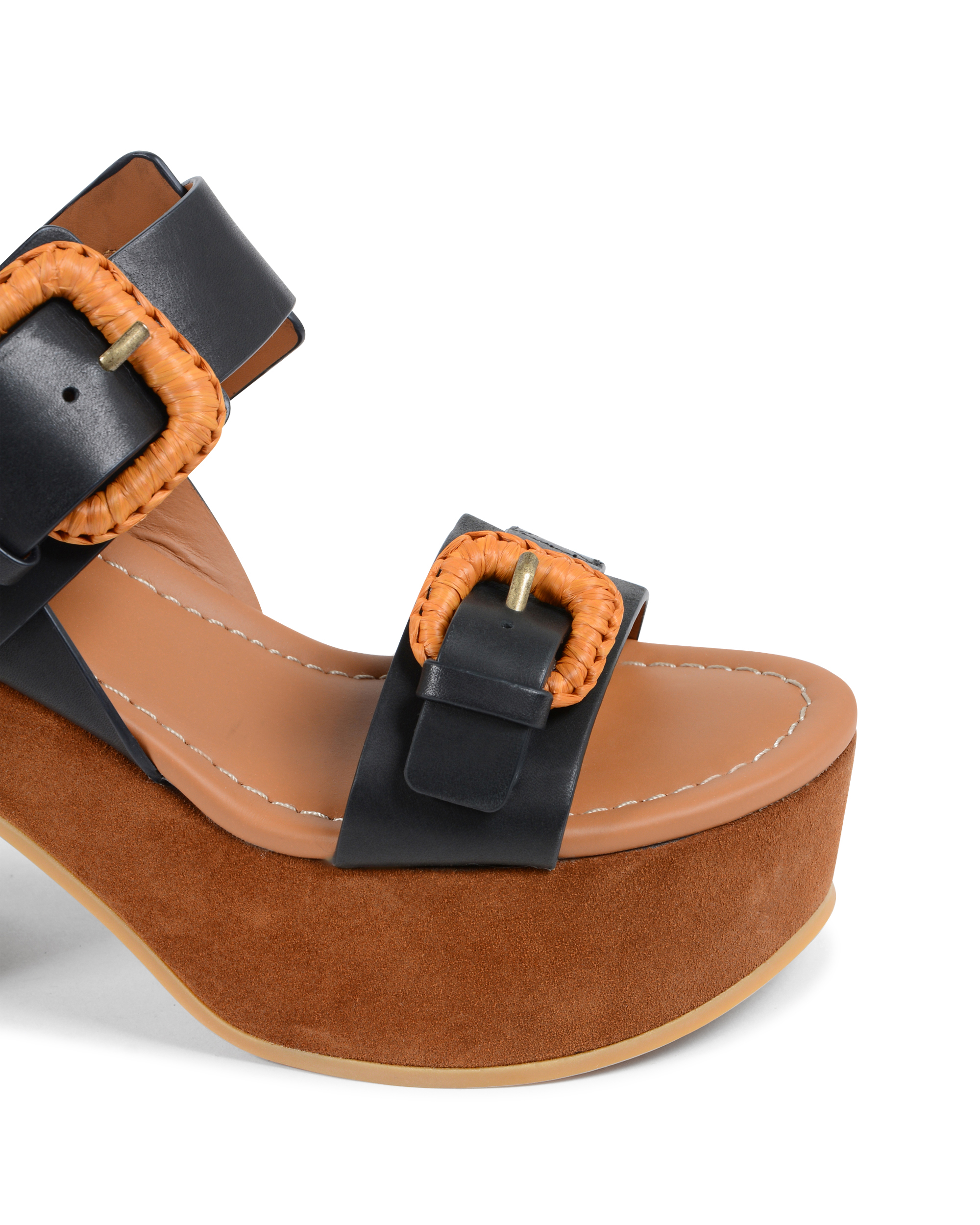 ChloÃ¨ Womens Sandal Black SB30091 NERO TABACCO