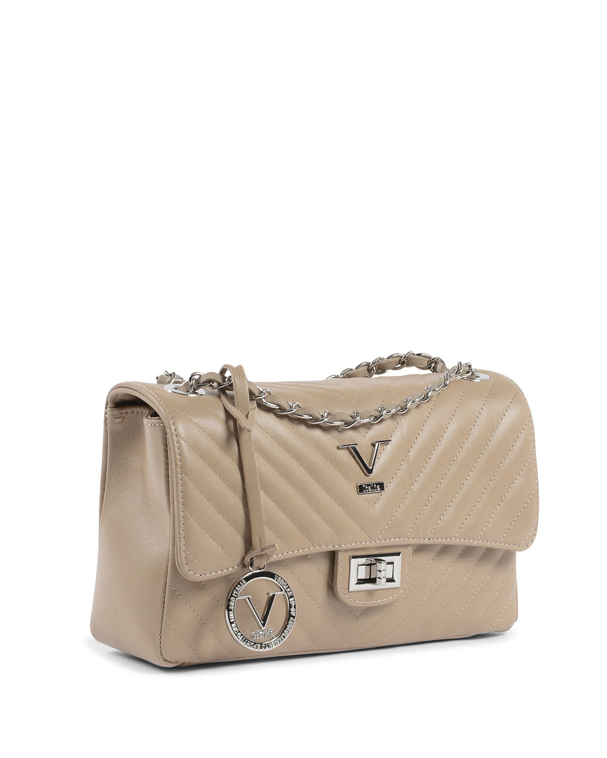 V Italia Womens Handbag Taupe V0116 SAUVAGE TAUPE