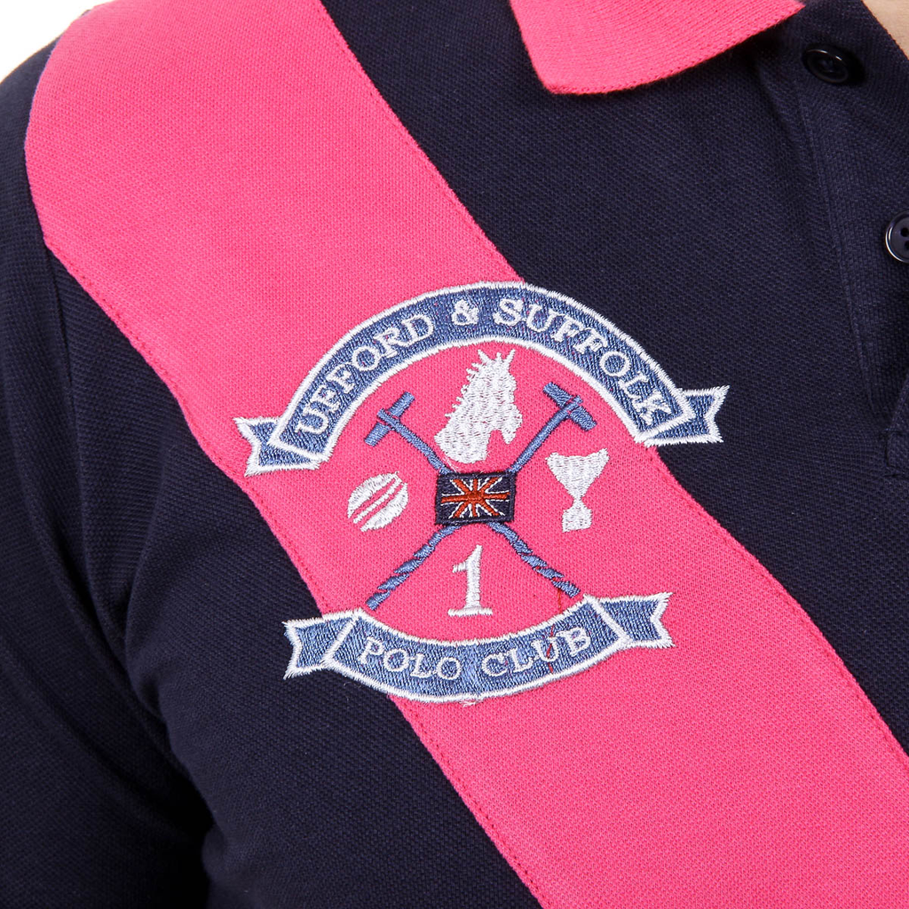 Polo de manga corta para hombre del Ufford & Suffolk Polo Club US003 INDIGO