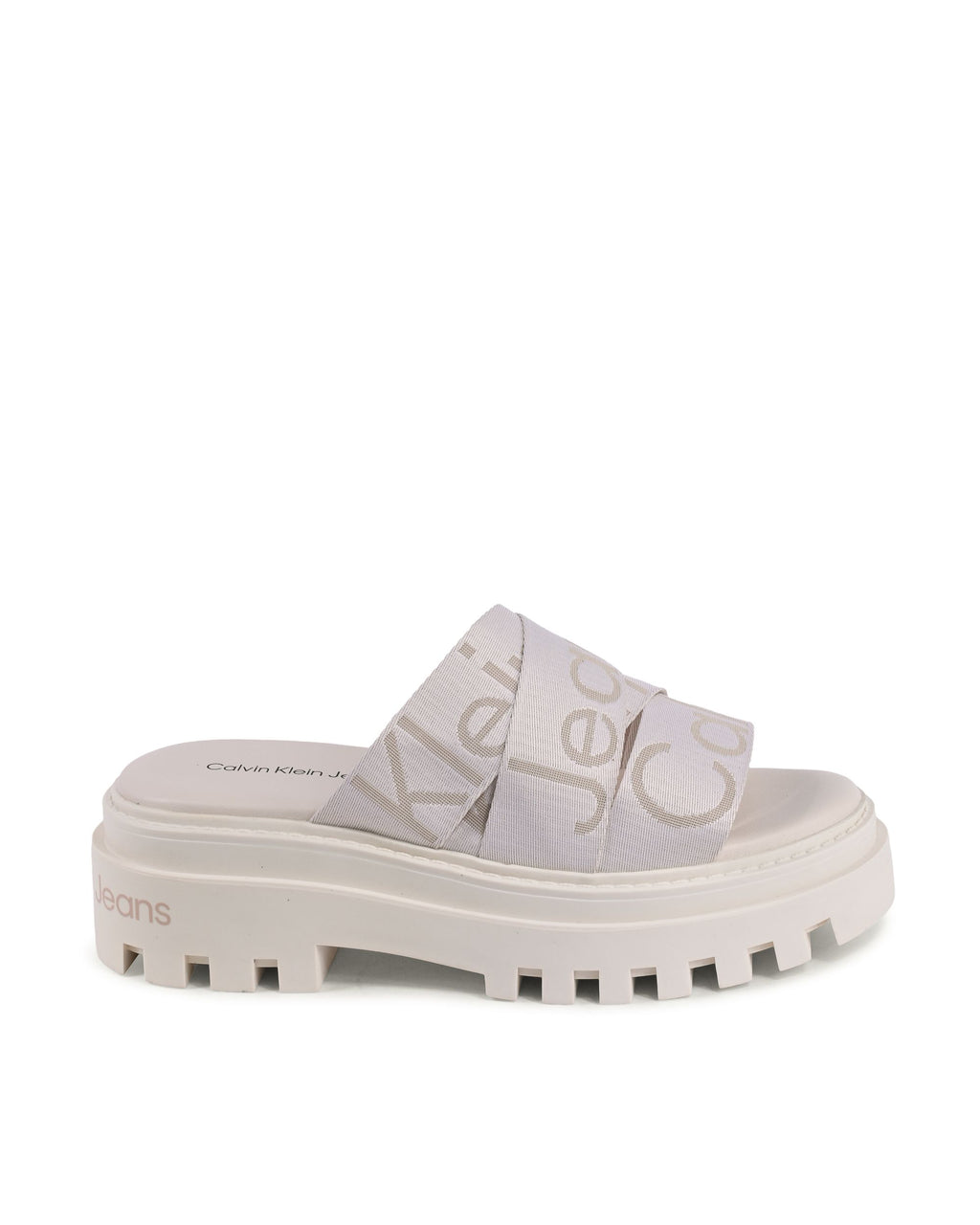 Calvin Klein - Sandalias de cuña para mujer, color blanco, YW0YW00949YBH