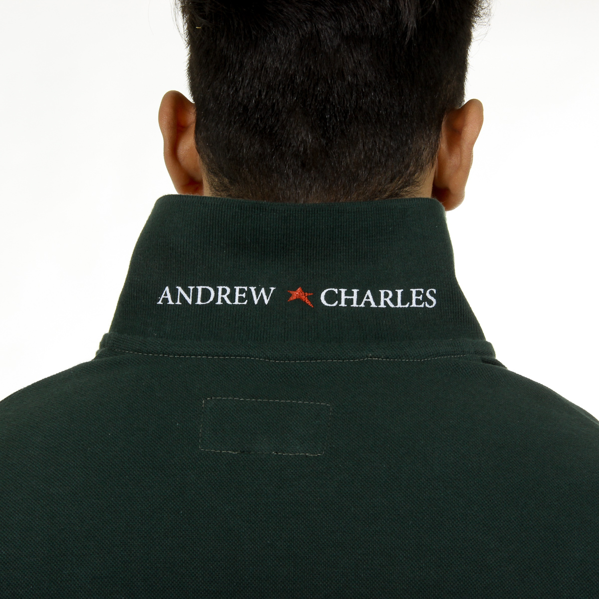Polo Andrew Charles de manga corta para hombre verde SEFU