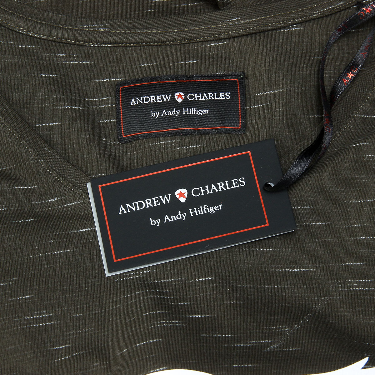 Andrew Charles Mens T-Shirt Short Sleeves V-Neck Dark Green AARON