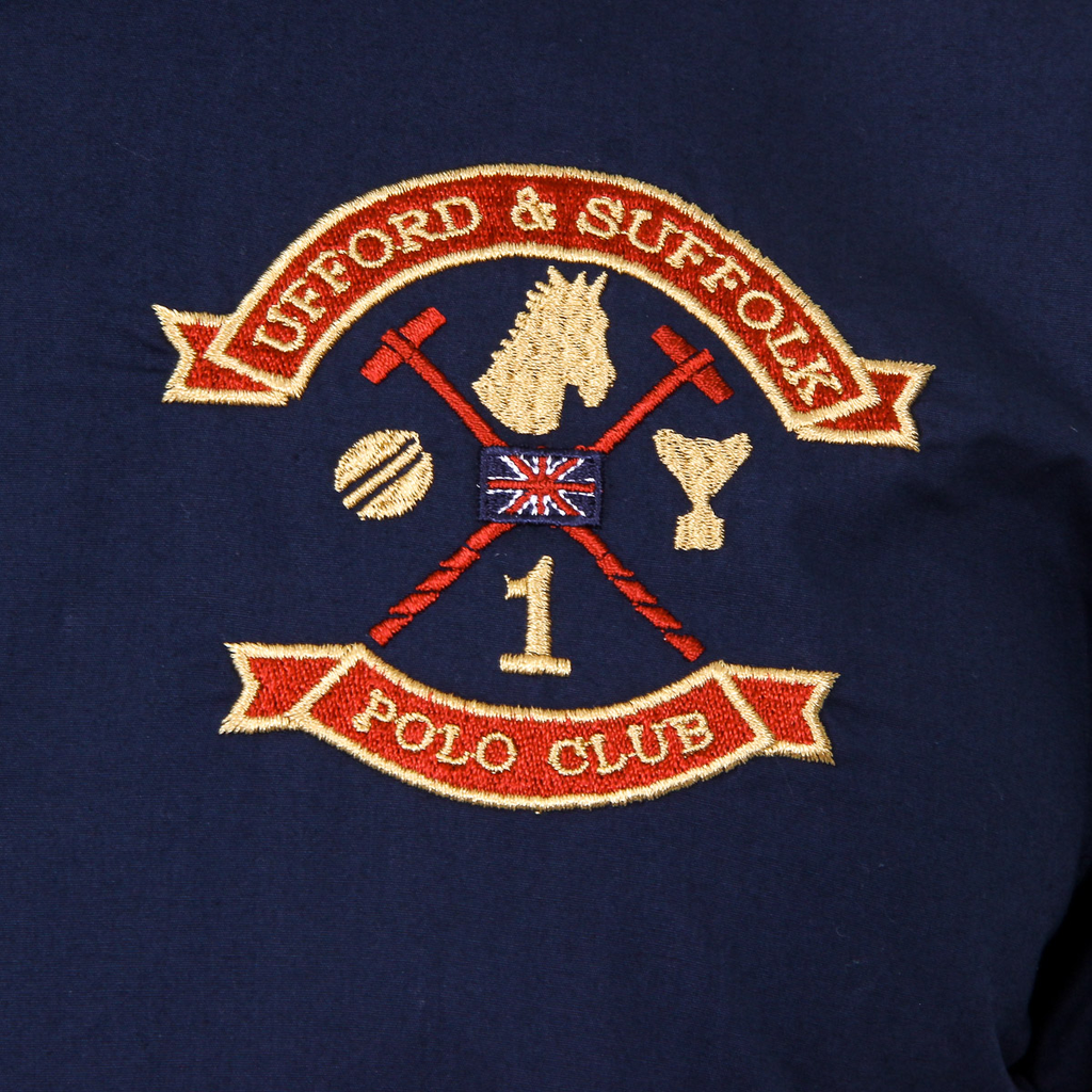 Camisa de manga larga para hombre del Ufford & Suffolk Polo Club US010 AZUL MARINO