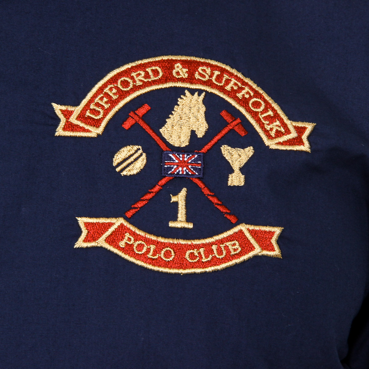 Camisa de manga larga para hombre del Ufford & Suffolk Polo Club US010 AZUL MARINO