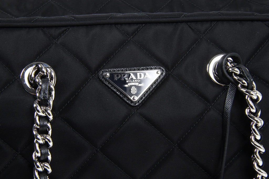 Bolso acolchado Prada BL0774 Nero Tessuto Impuntu