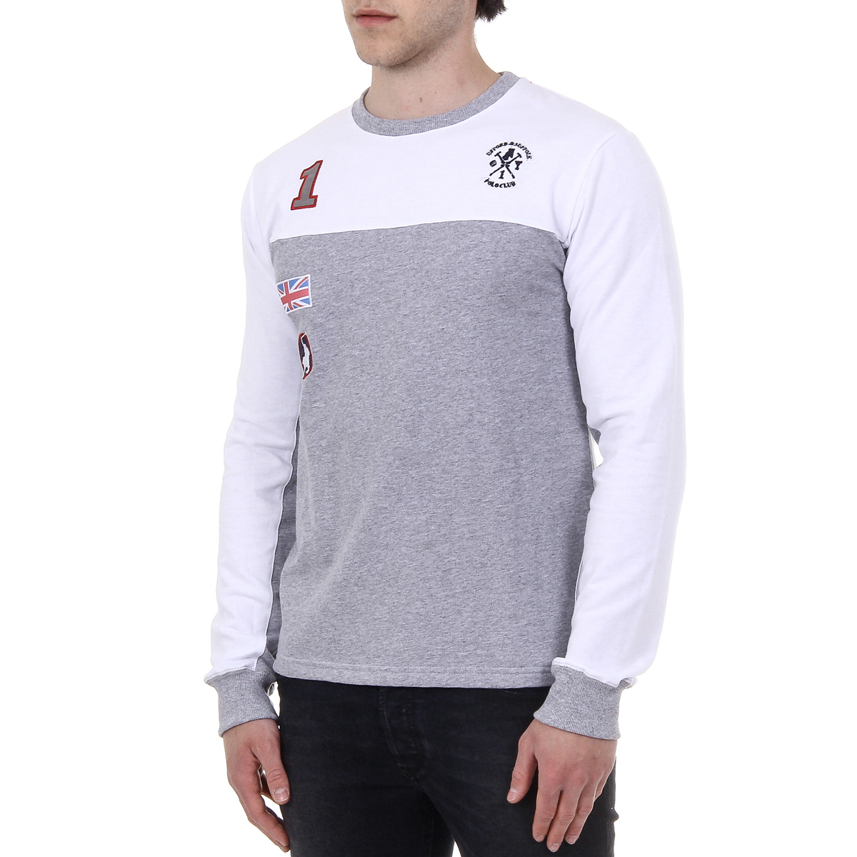 Suéter de hombre Ufford & Suffolk Polo Club de manga larga y cuello redondo