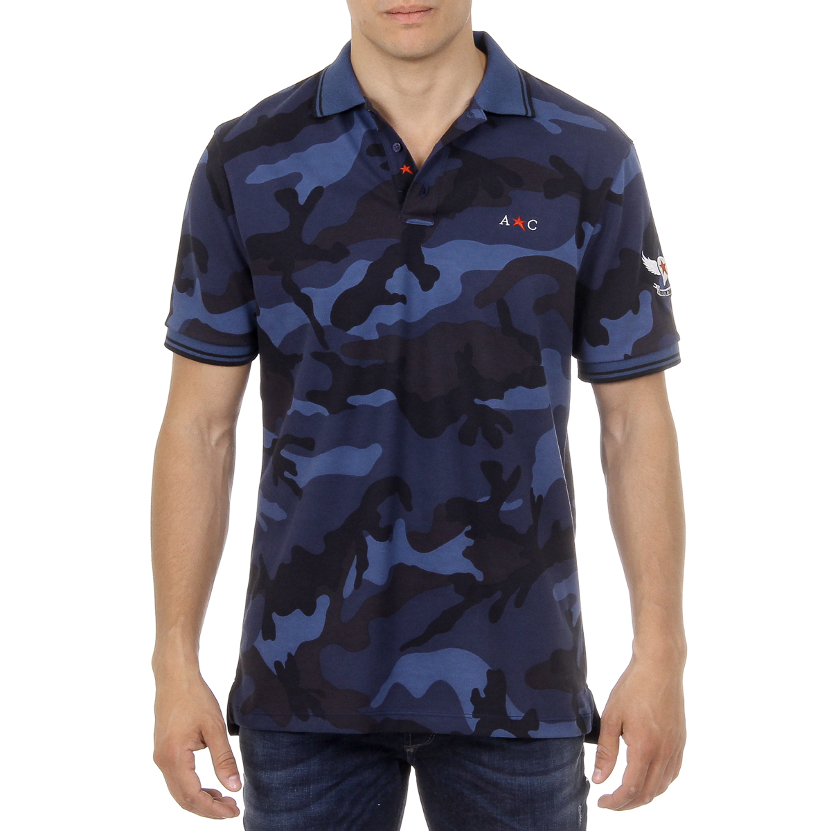Polo Andrew Charles de manga corta para hombre, multicolor, STEVE